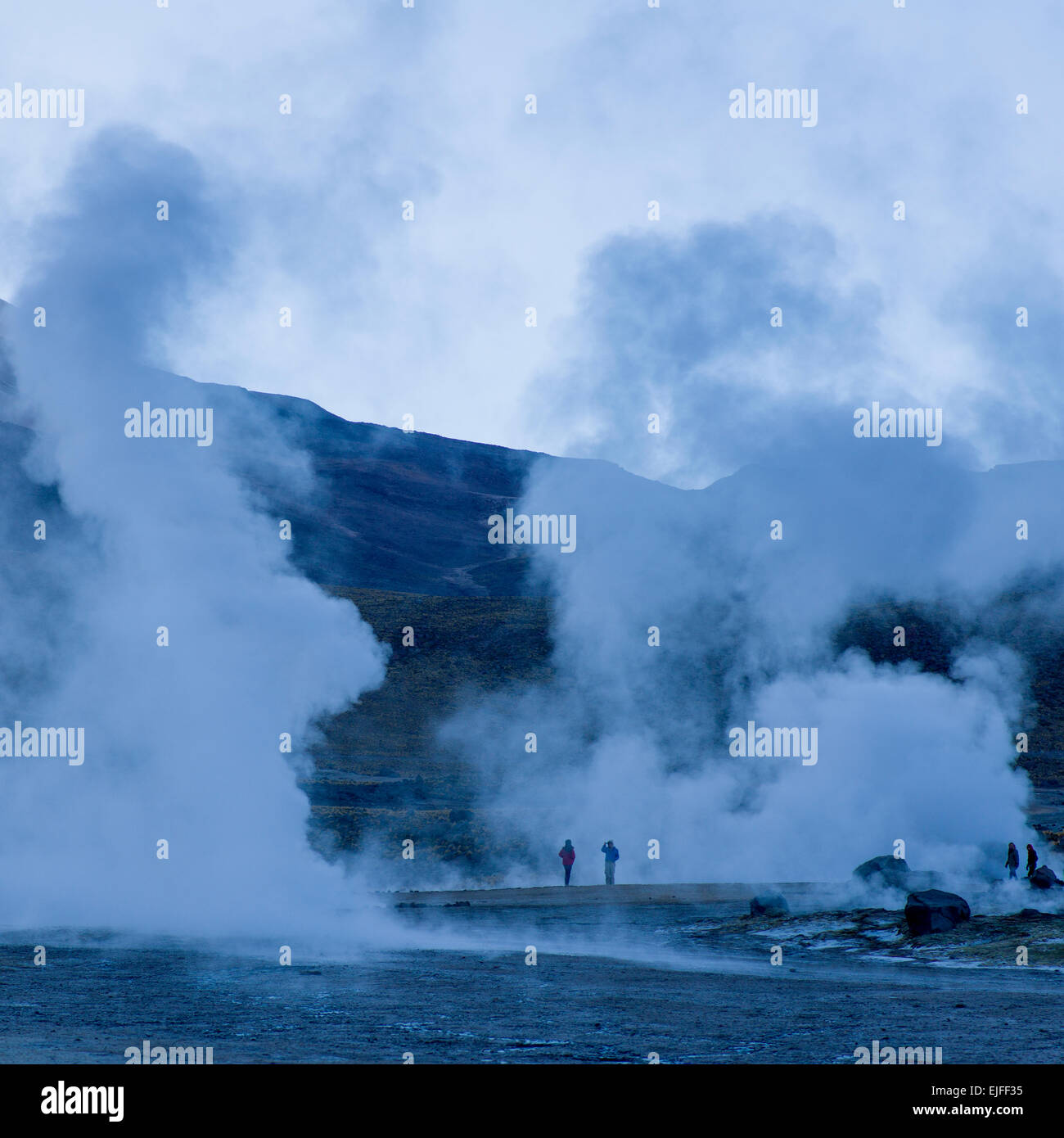 El Tatio geyser, San Pedro de Atacama, El Loa Province, Antofagasta Region, Chile Stock Photo