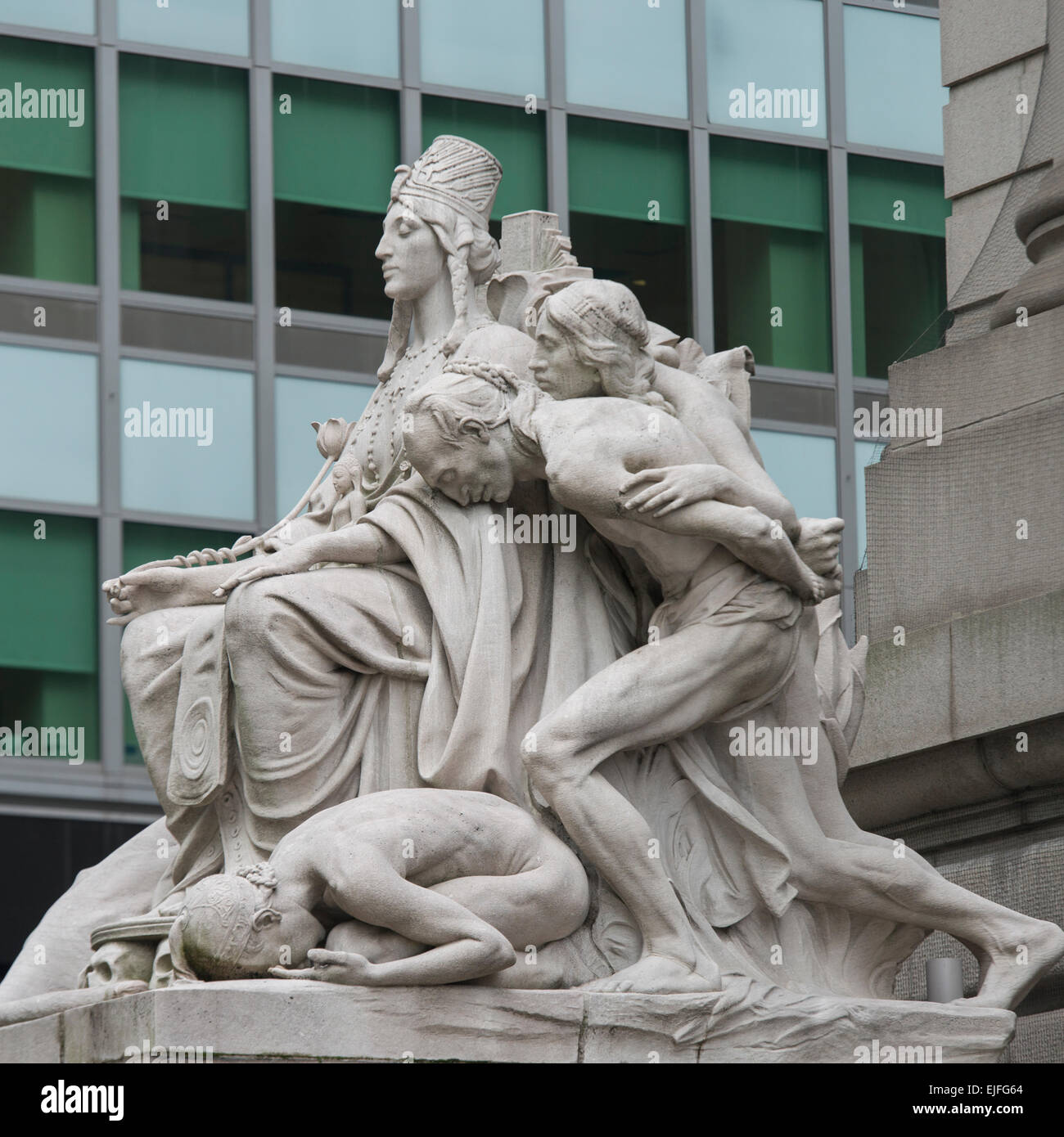 Statues at Alexander Hamilton U.S. Custom House, Manhattan, New York