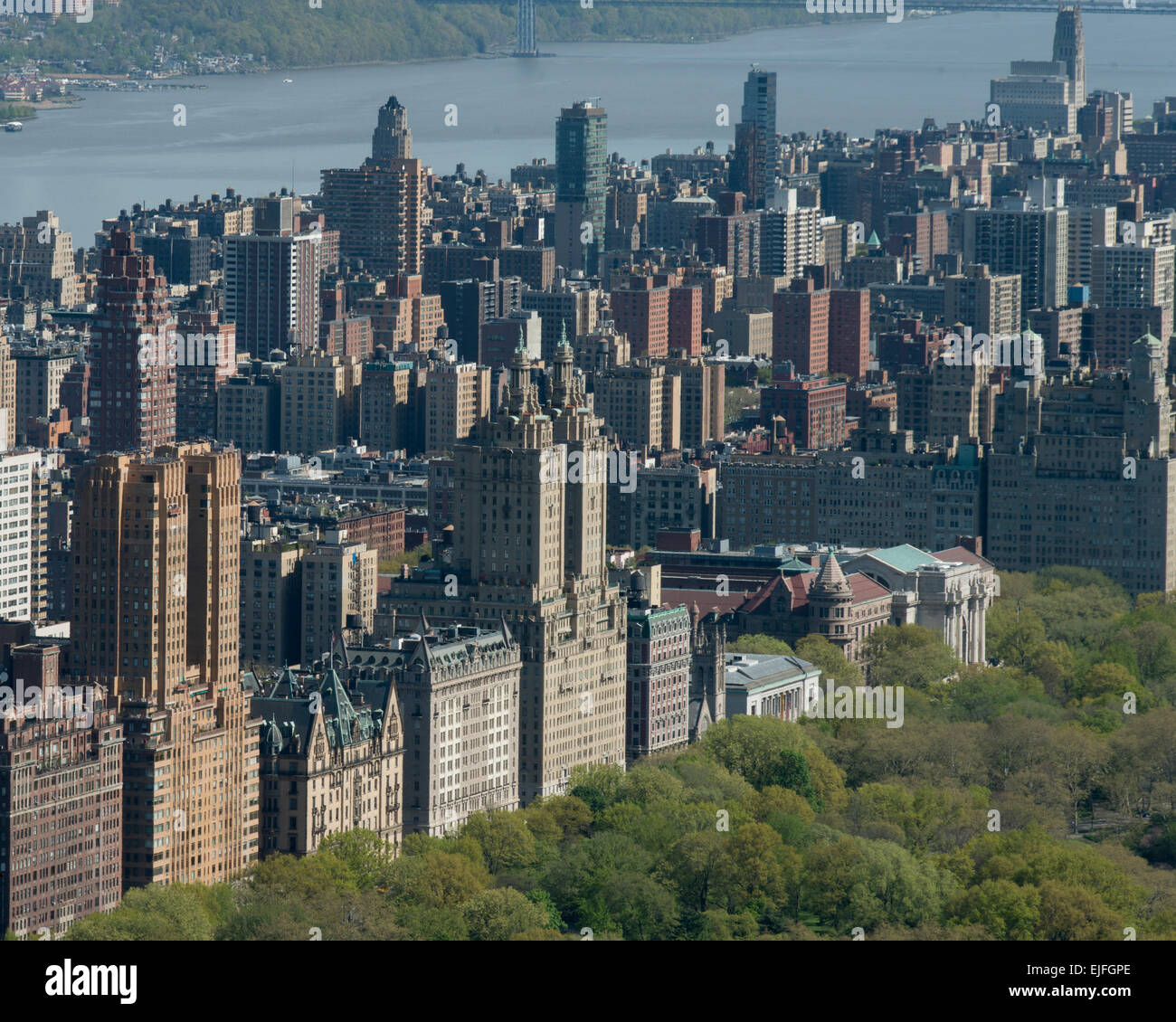 Aerial view of a Central Park and Midtown Manhattan, New York City, New ...