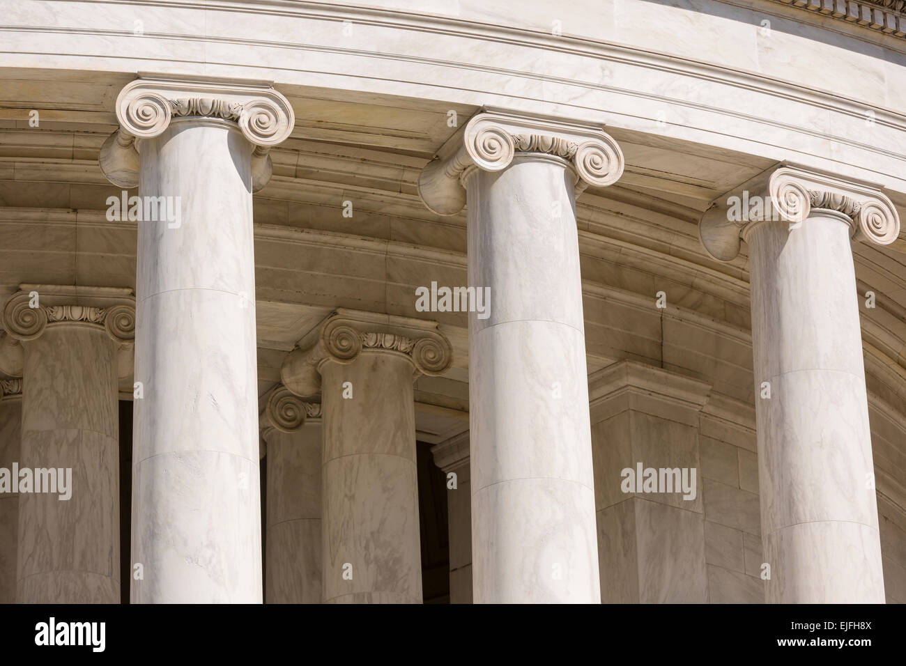 WASHINGTON, DC, USA Jefferson Memorial, ionic columns Stock Photo