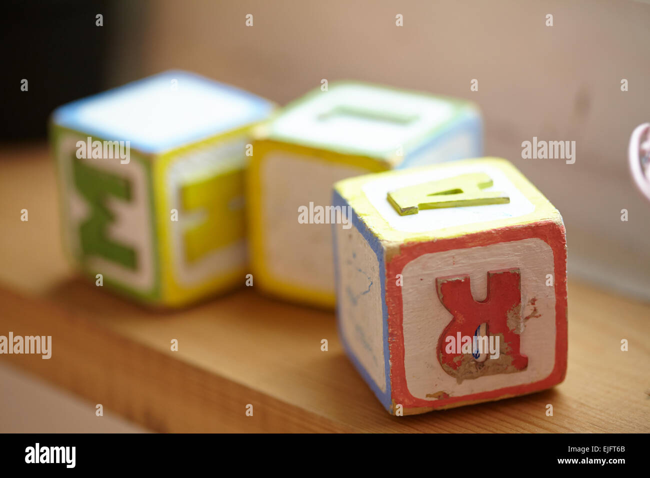 children's blocks with letters Stock Photo Alamy