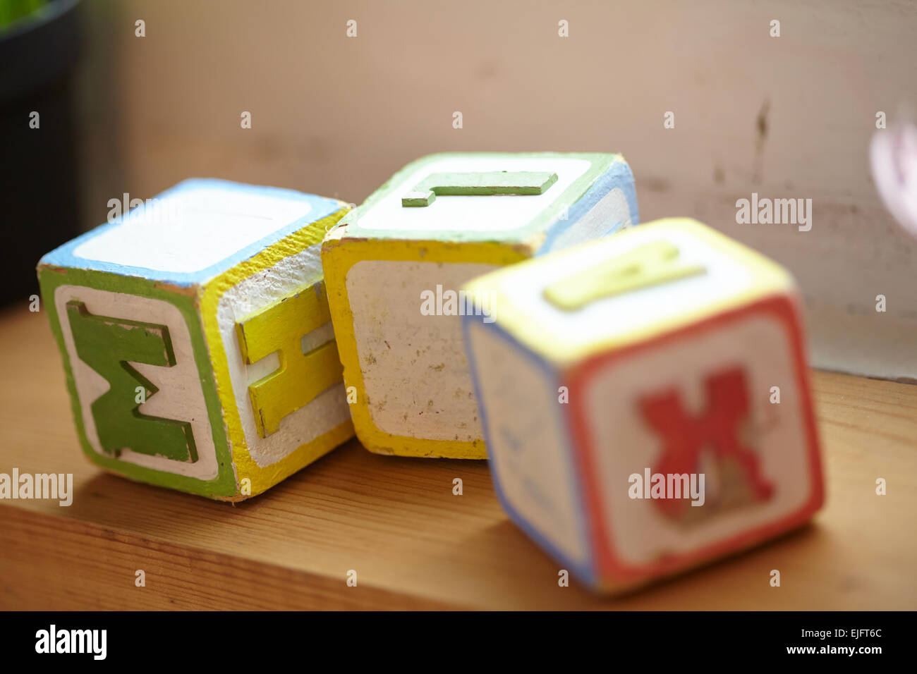children's blocks with letters Stock Photo Alamy