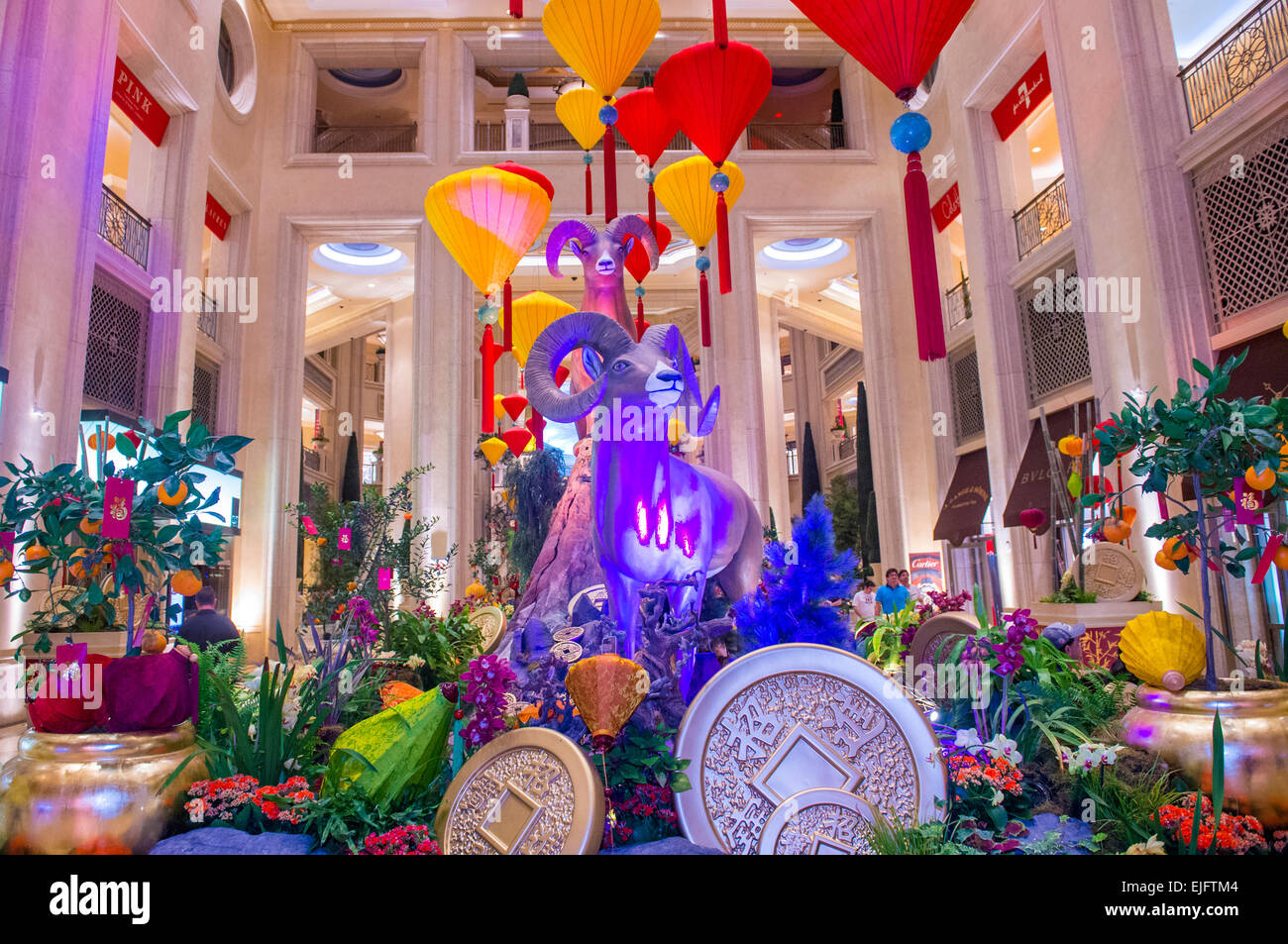 Chinese new year decorations at the Venetian hotel & Casino in Las