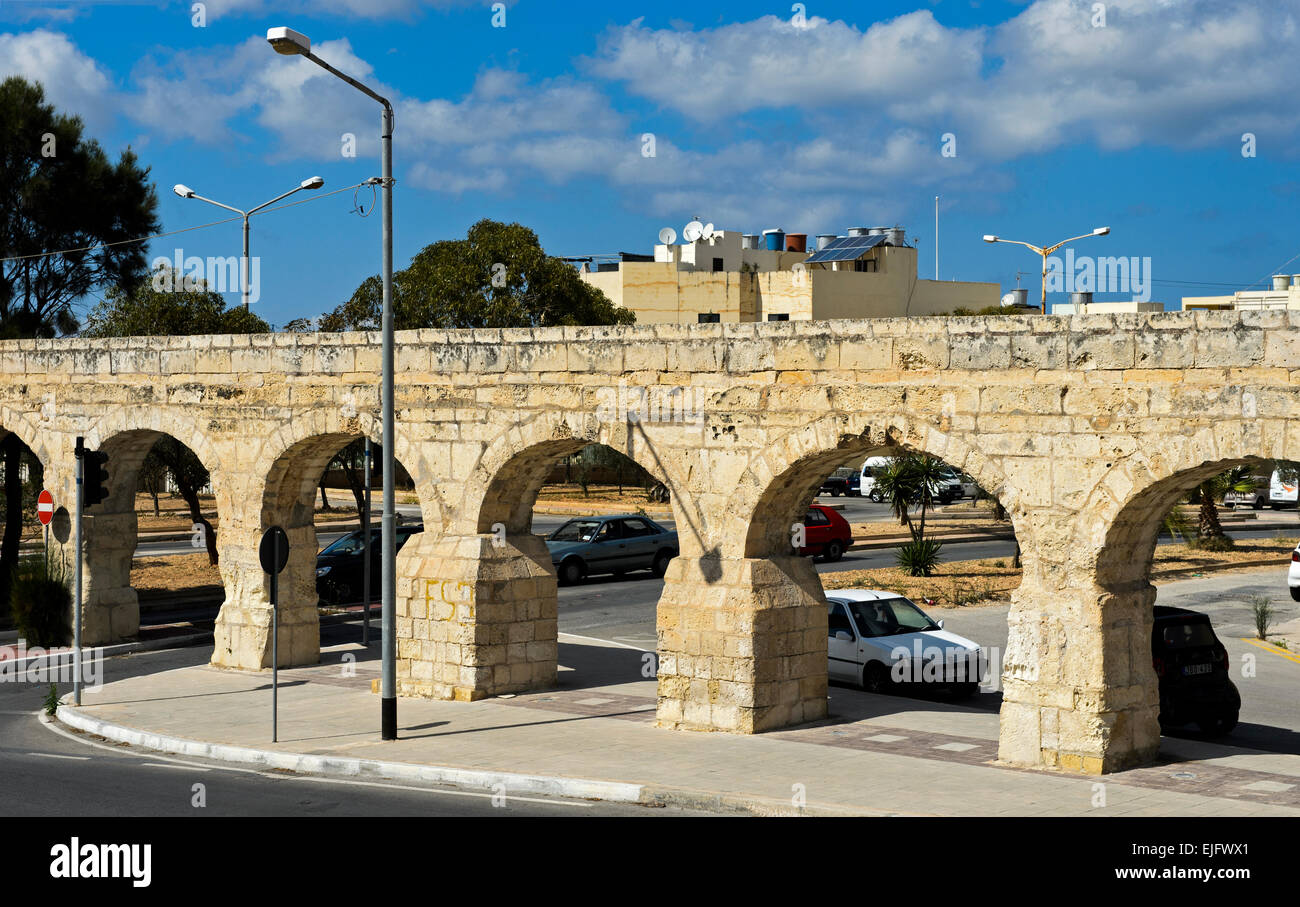 Wignacourt Aqueduct, Birkirkara, Valletta, Malta Stock Photo