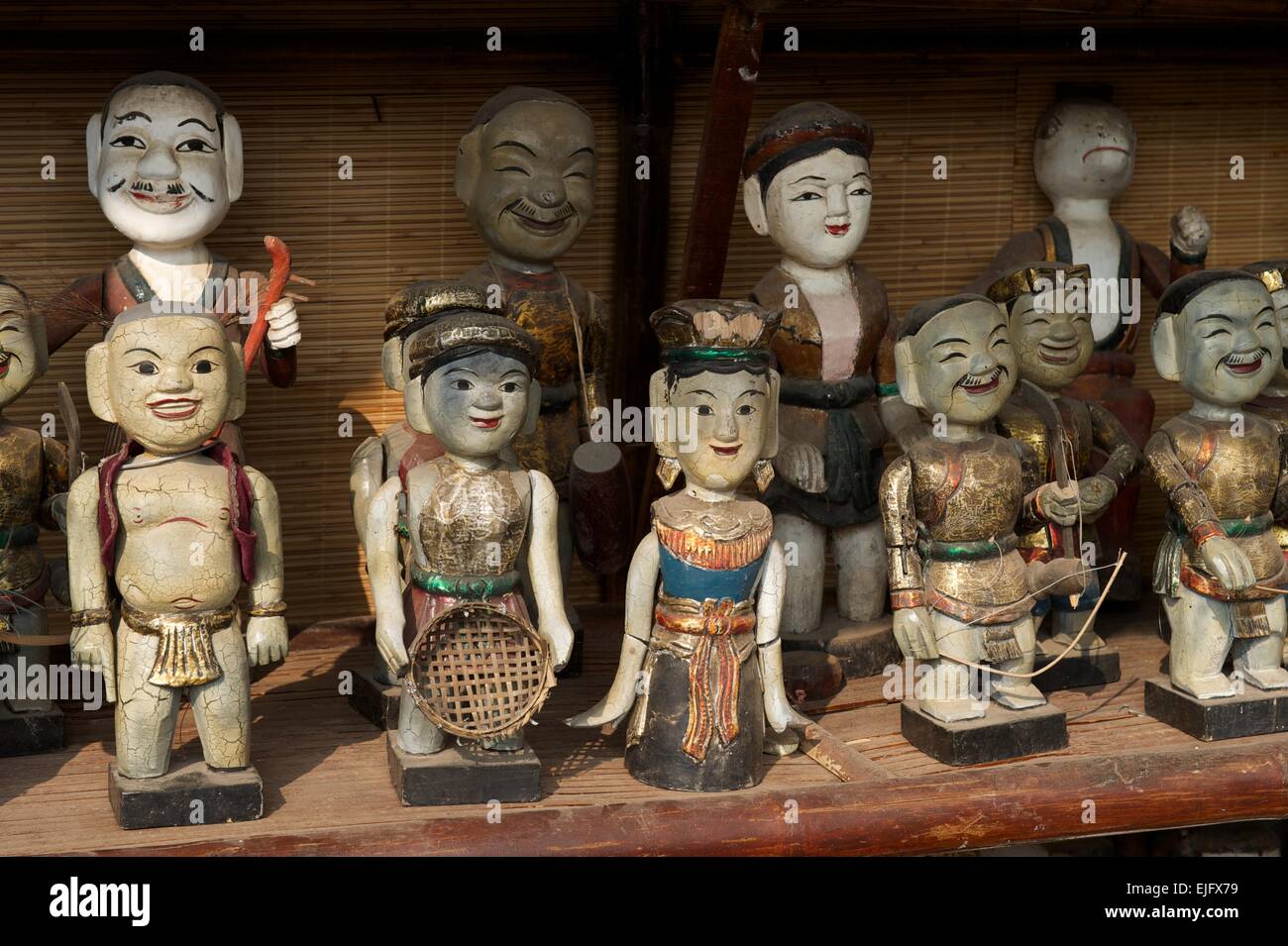 Figures of the traditional Vietnamese water puppet theater, Hanoi, Vietnam Stock Photo