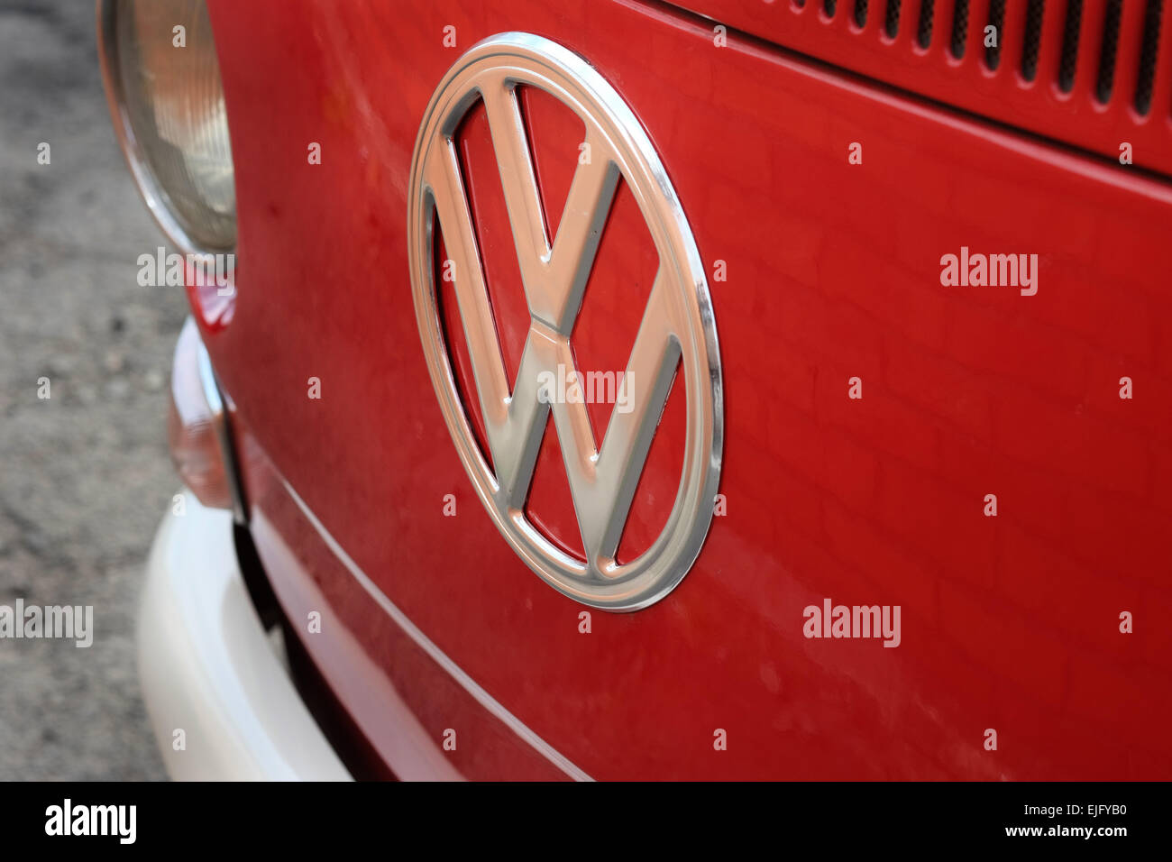 VW camper badge. Stock Photo