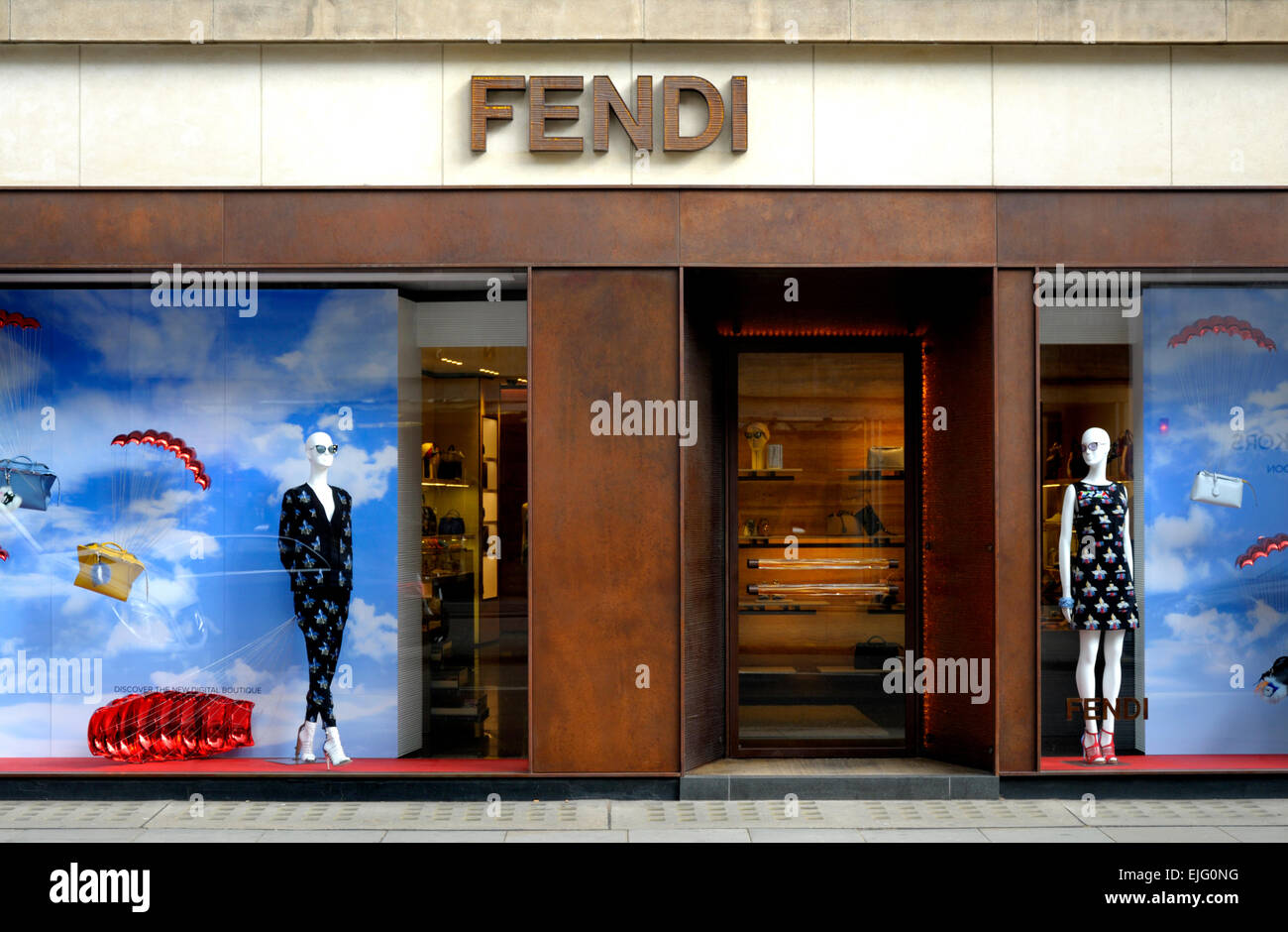 London, England, UK. Fendi shop on Sloane Street, Knightsbridge Stock ...