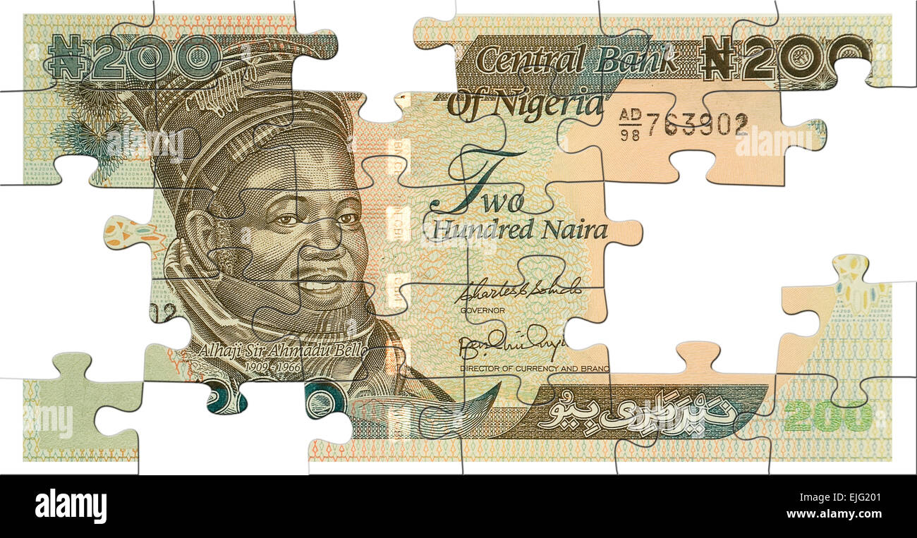 The naira is the currency of Nigeria. Stock Photo