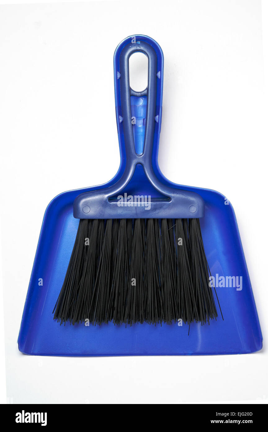 Dustpan and brush with clipping path Stock Photo Alamy