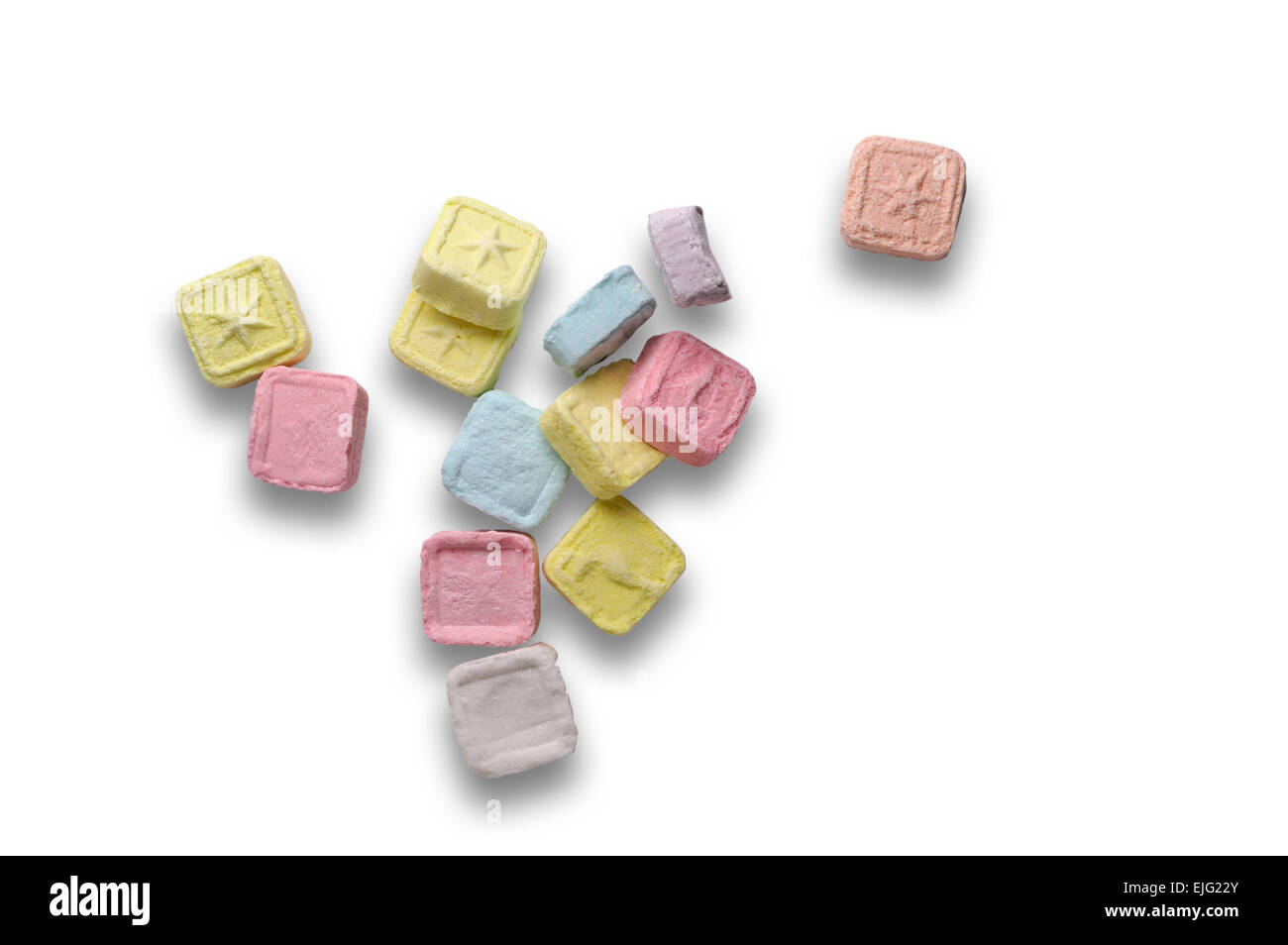 Candies with clipping path closeup Stock Photo
