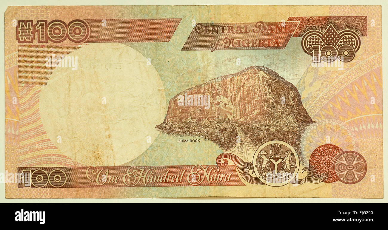 The naira is the currency of Nigeria. 100 Naira Stock Photo Alamy