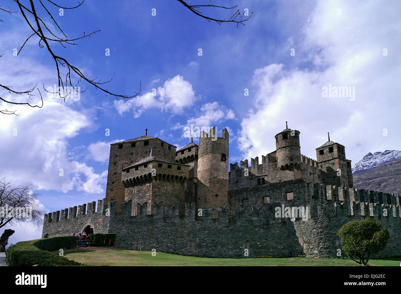 Fenis castle - Aosta - Italy Stock Photo