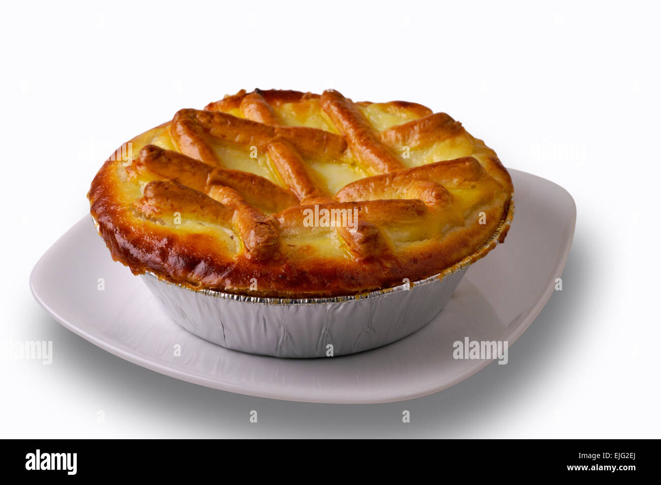 Ricotta tart closeup with clipping path Stock Photo