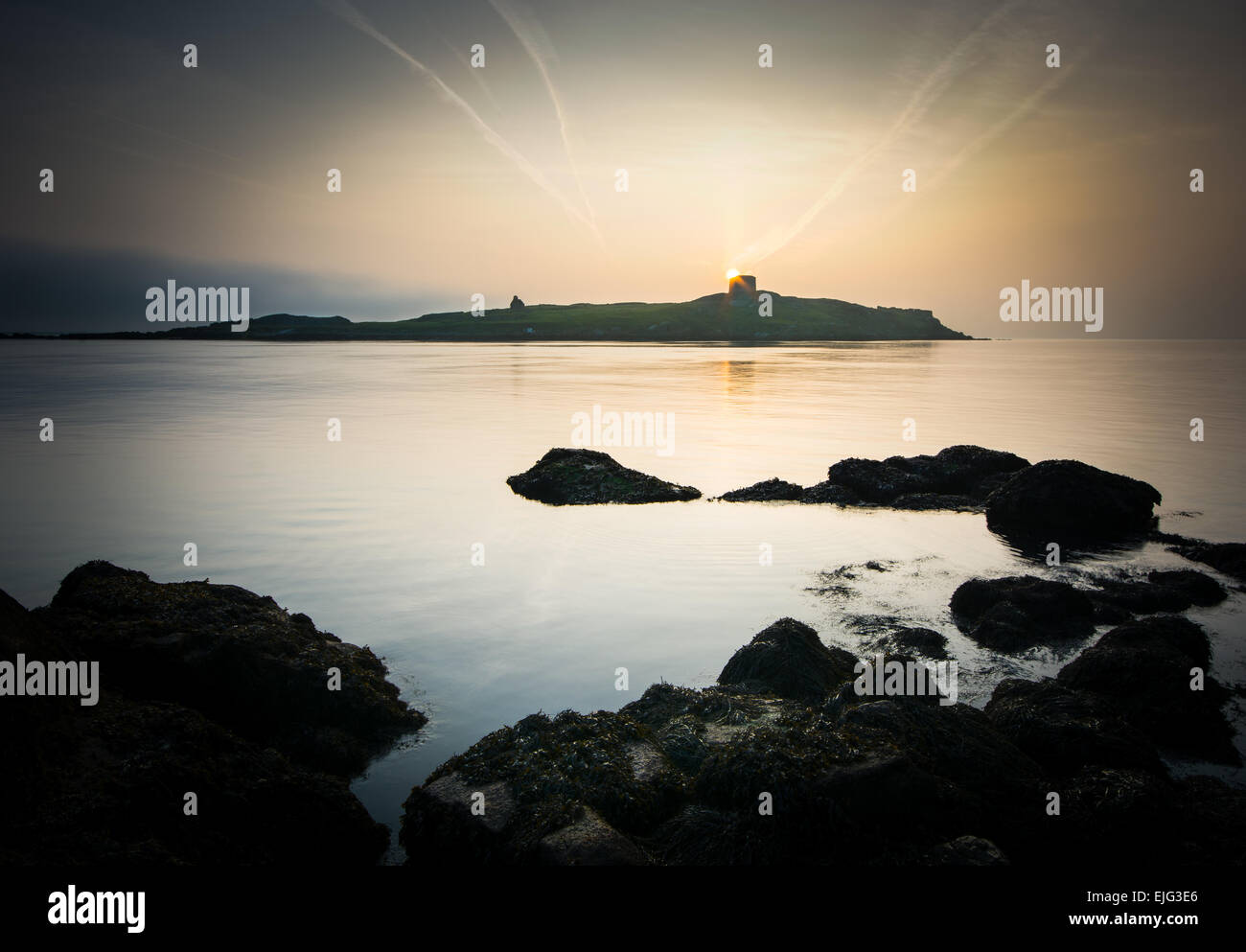 Sunrise at Dalkey Island in south Dublin Ireland Stock Photo