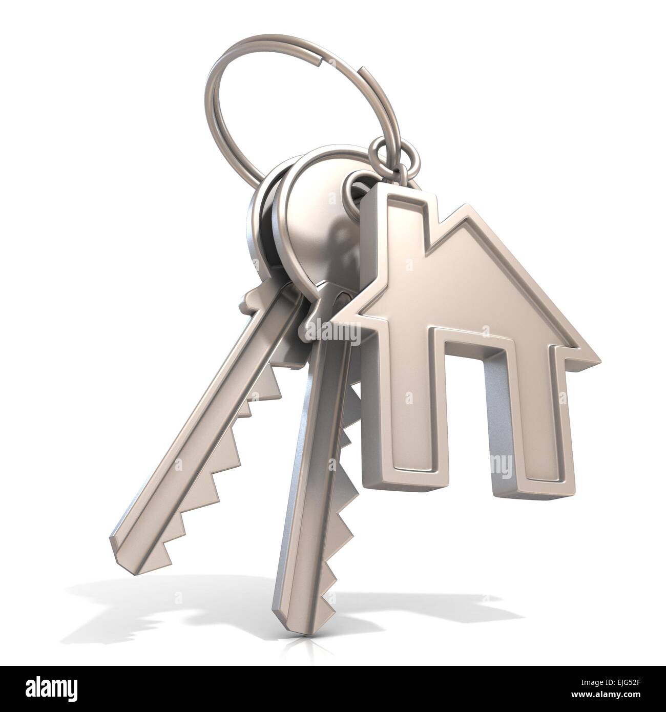 Key of house door, isolated on white background Stock Photo - Alamy