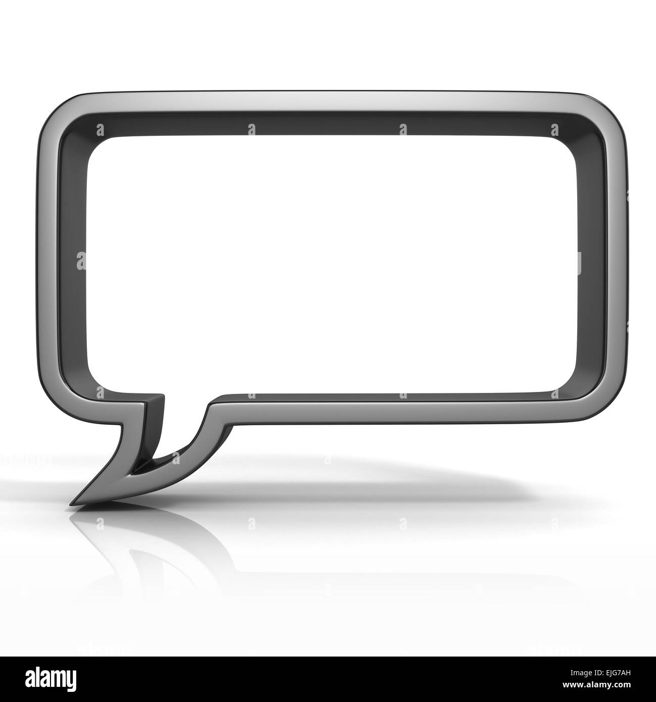Black speech bubble 3d, isolated on white background Stock Photo - Alamy