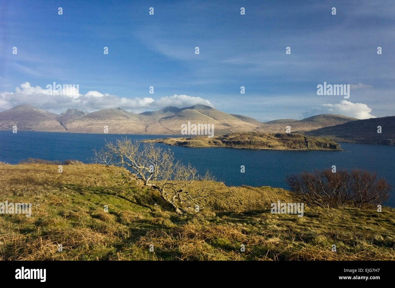 loch na keal winter views to ben more and inch kenneth  isle of mull Stock Photo