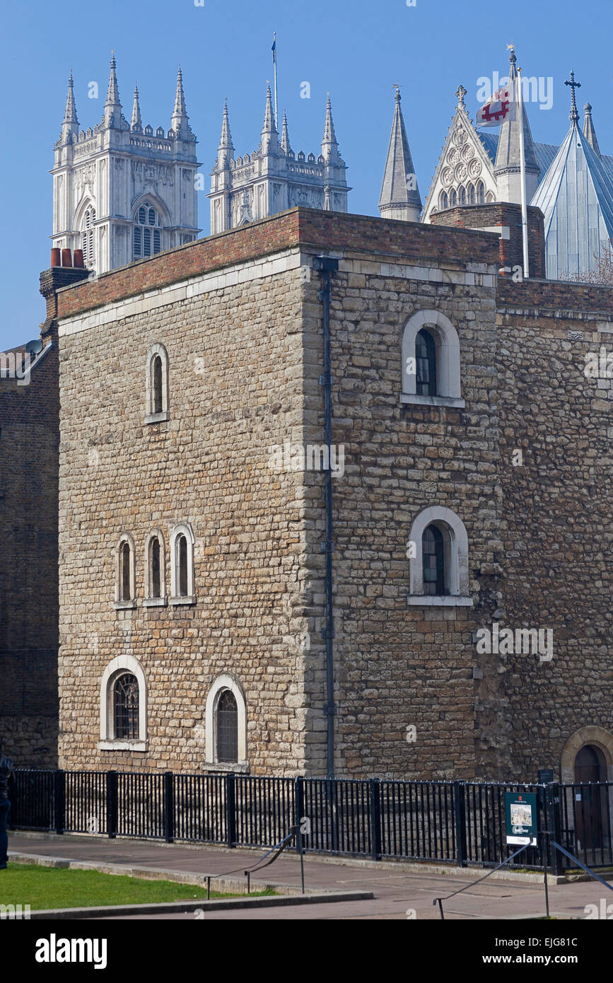 London, Westminster   The 14th century Jewel Tower in Abingdon Street, a survival from the former Royal Palace of Westminster Stock Photo