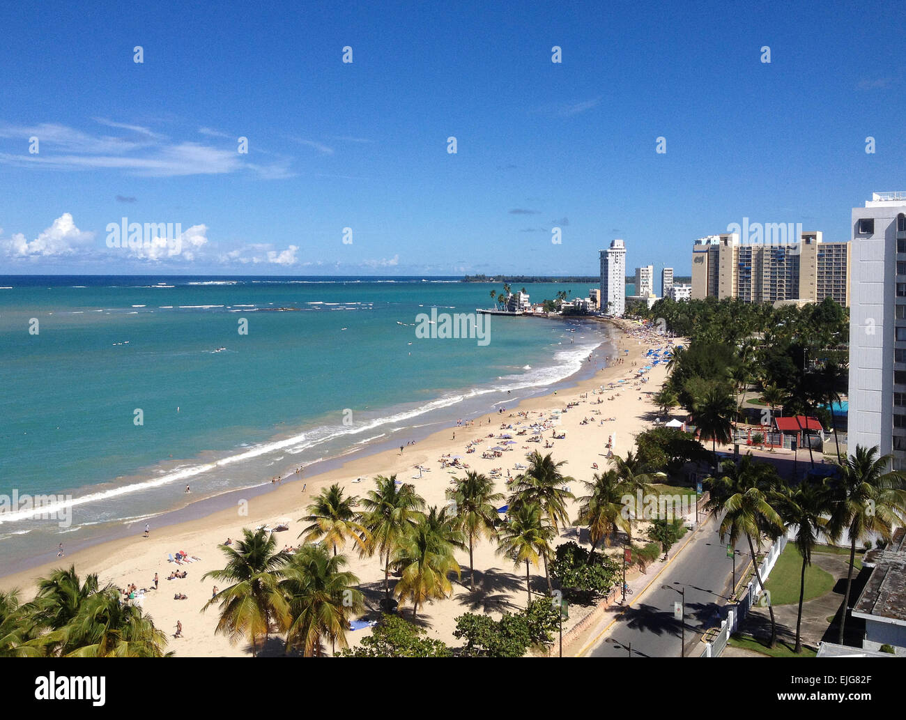 The view from the San Juan Water and Beach Club Hotel Stock Photo