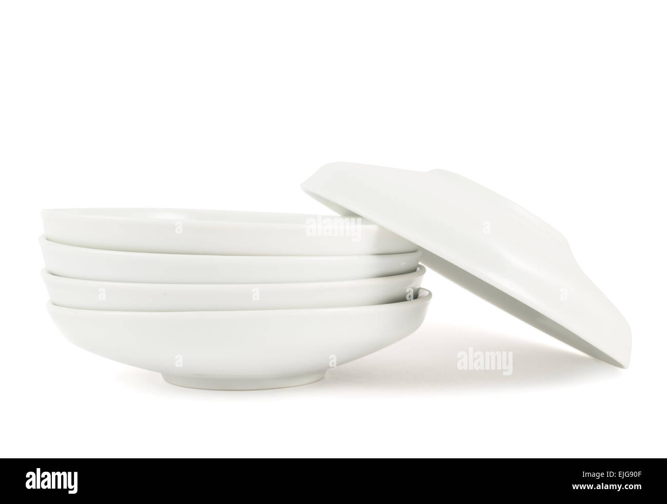 One plate dish over another stack Stock Photo Alamy