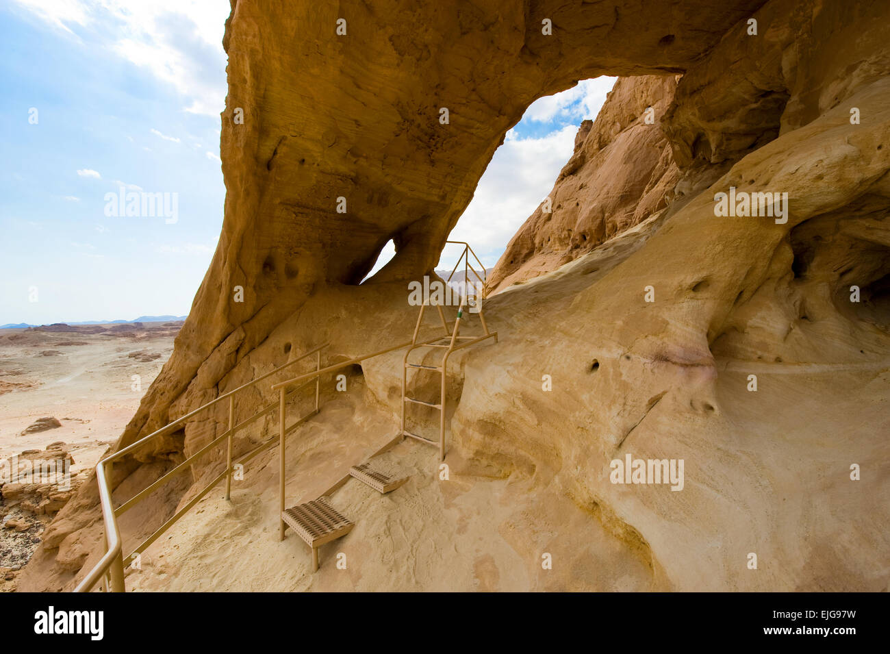 The Arches rock formation at Timna Park in the southern negev desert in Israel Stock Photo