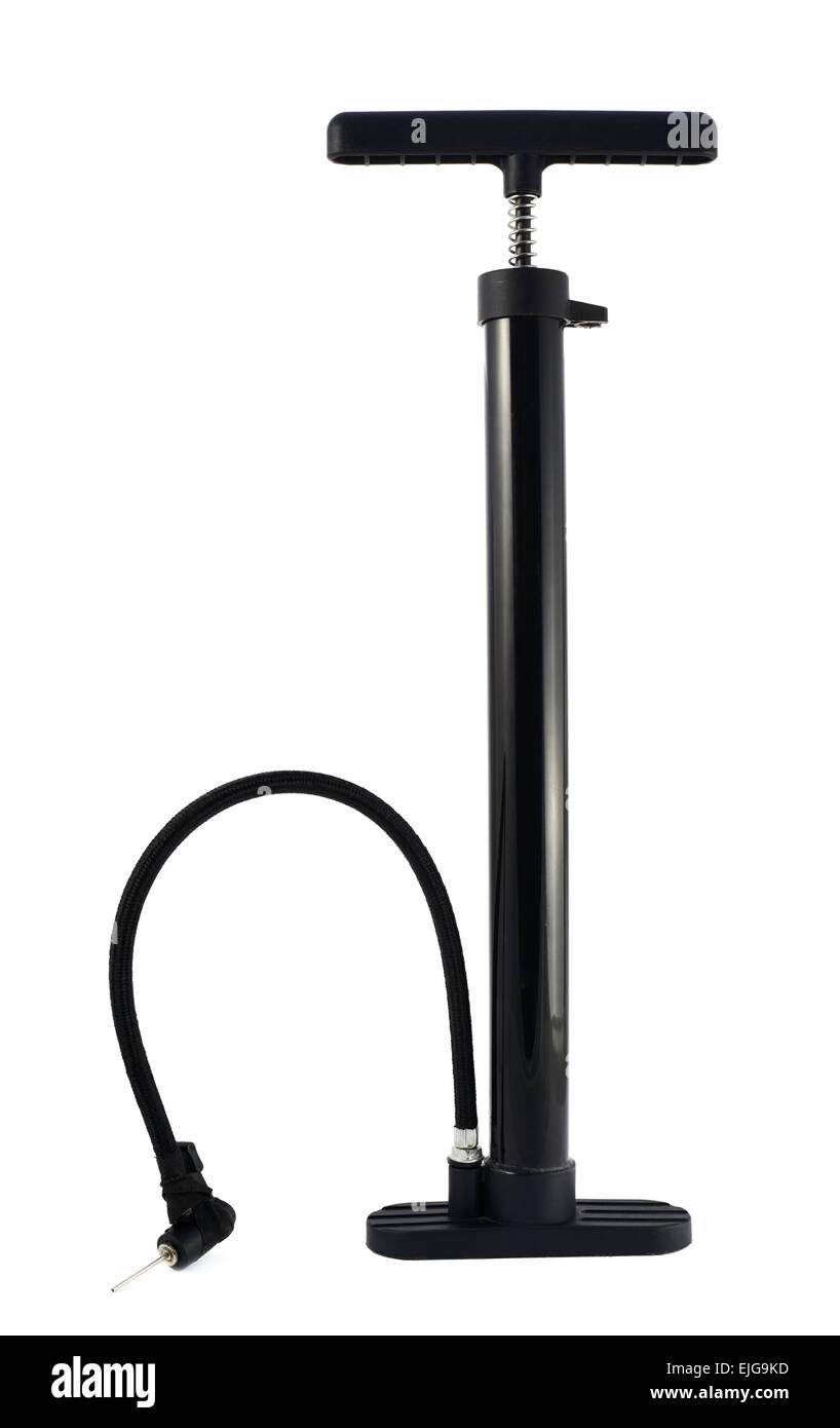 Black bicycle air pump Stock Photo Alamy