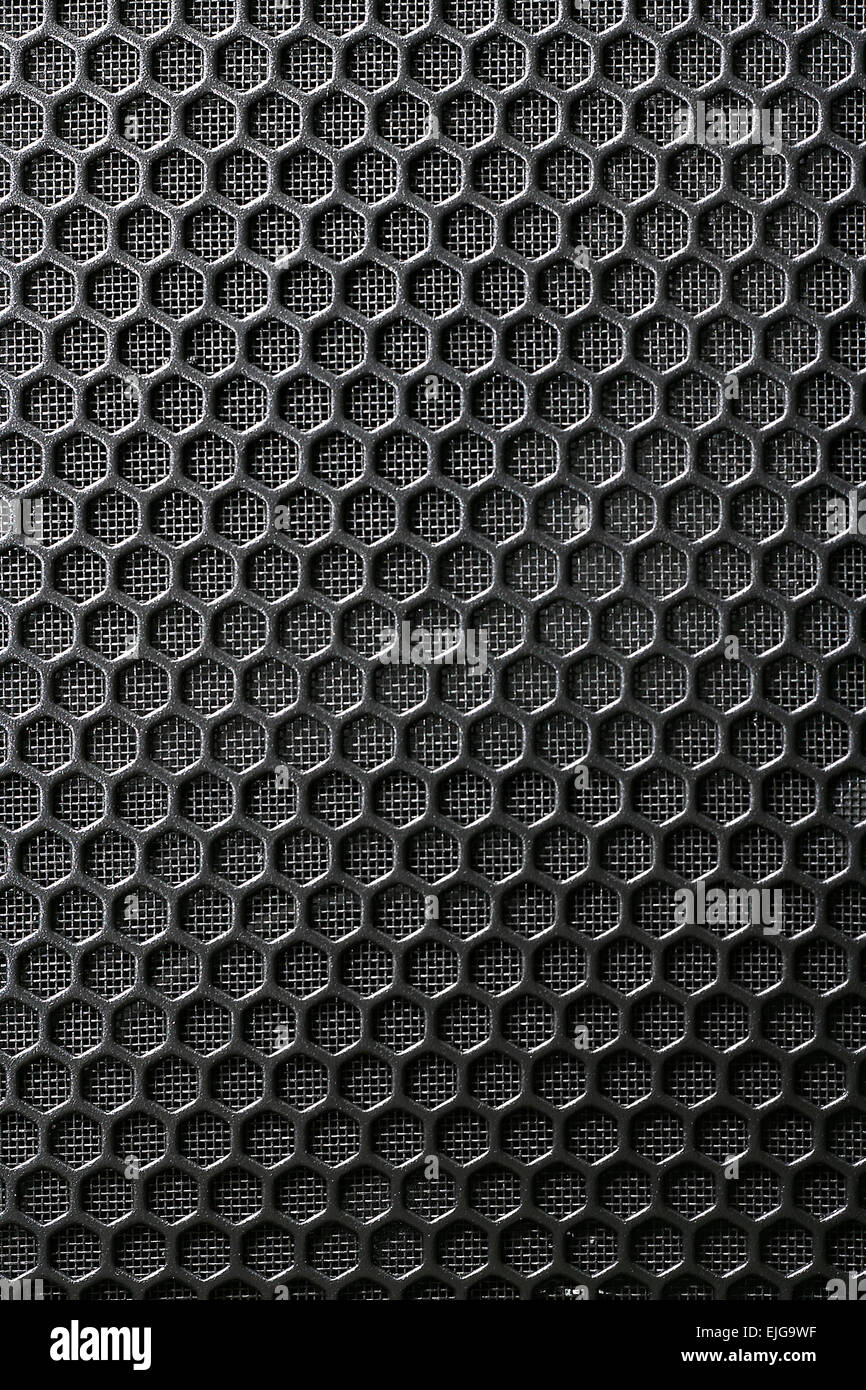 Black Iron Grill and the substrate from the grid as a background Stock Photo