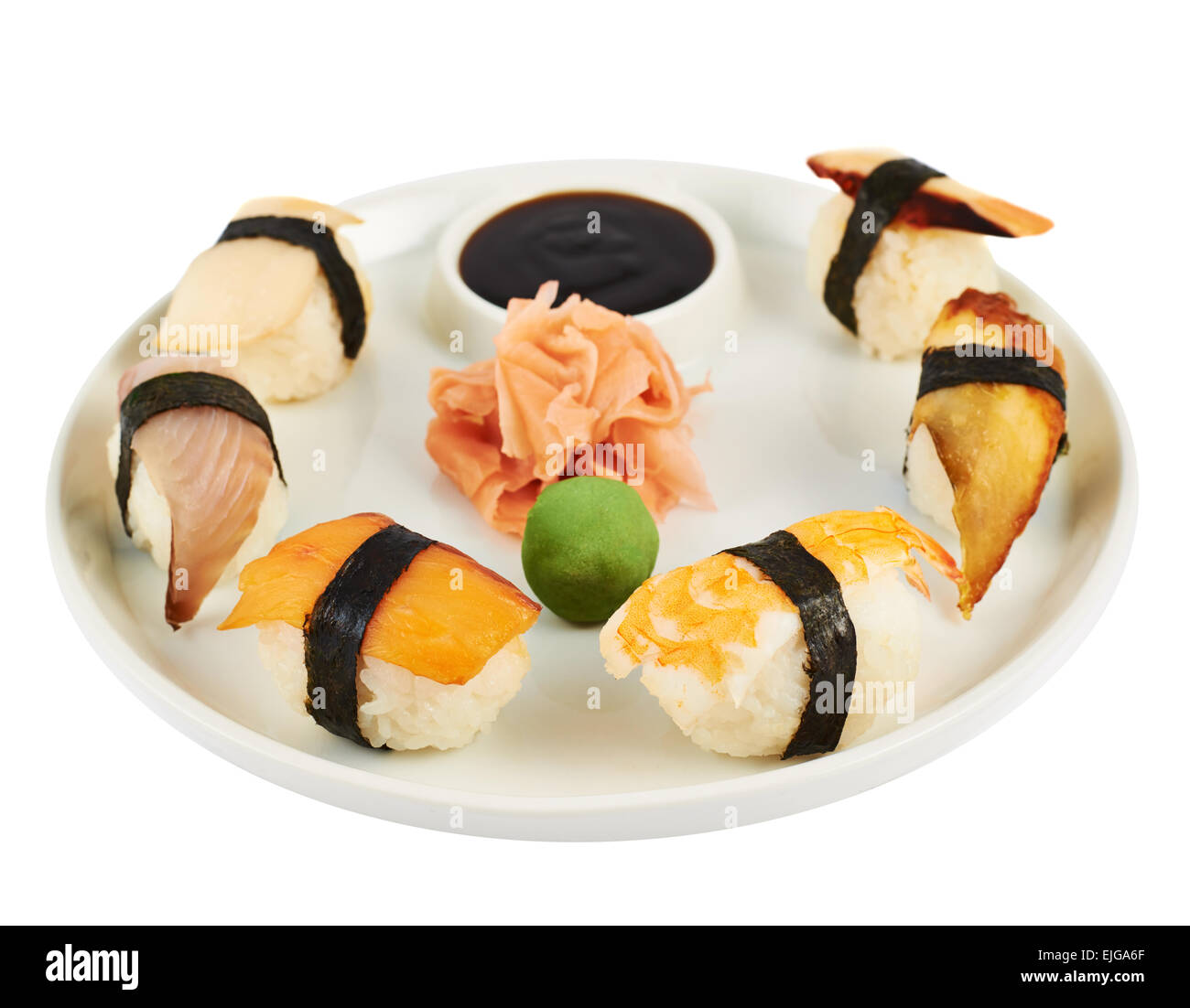 Ginger served with sushi Cut Out Stock Images & Pictures - Alamy