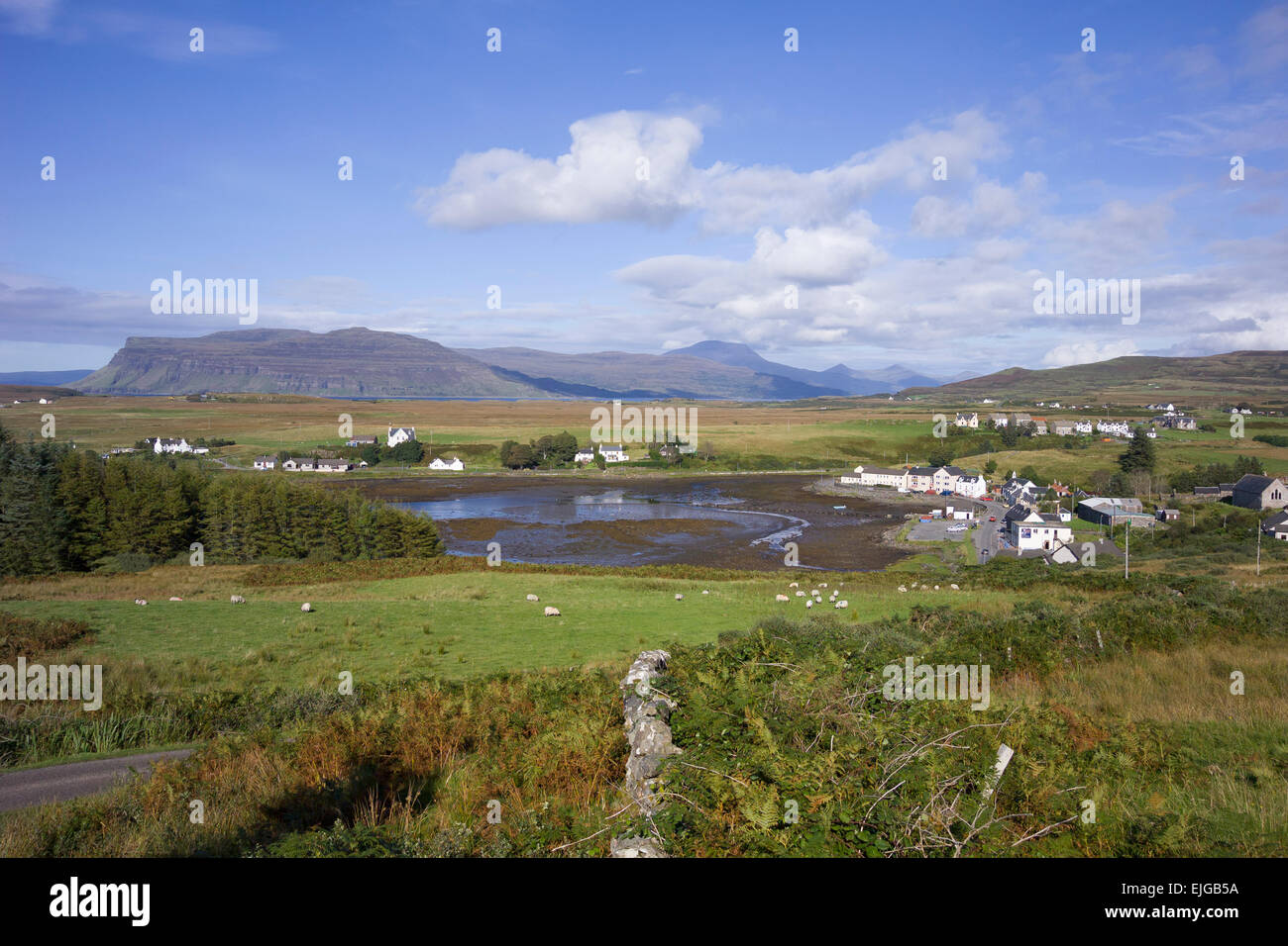 loch scridain and bunessan village ross of mull Stock Photo