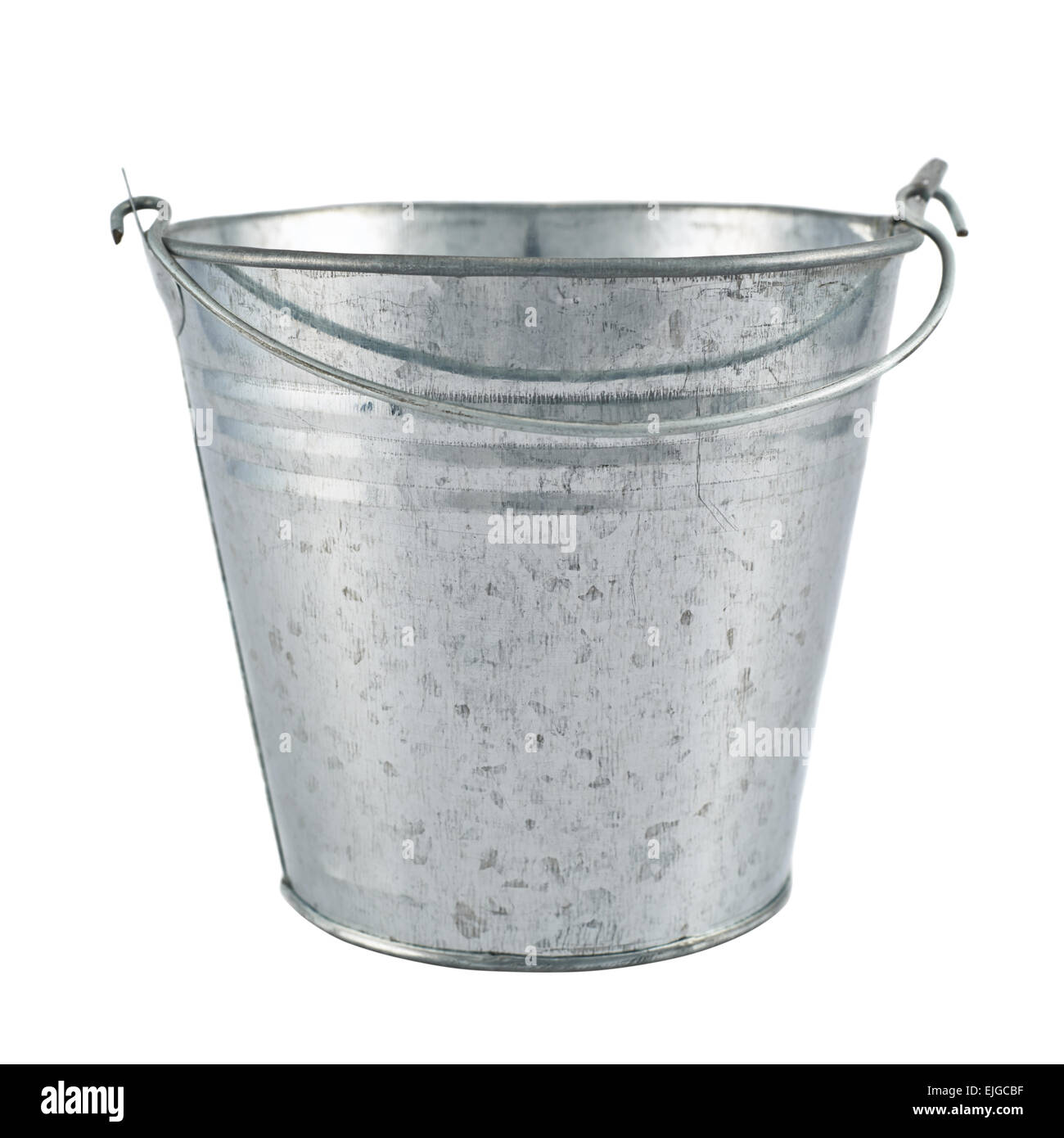 Metal zinc bucket isolated Stock Photo Alamy