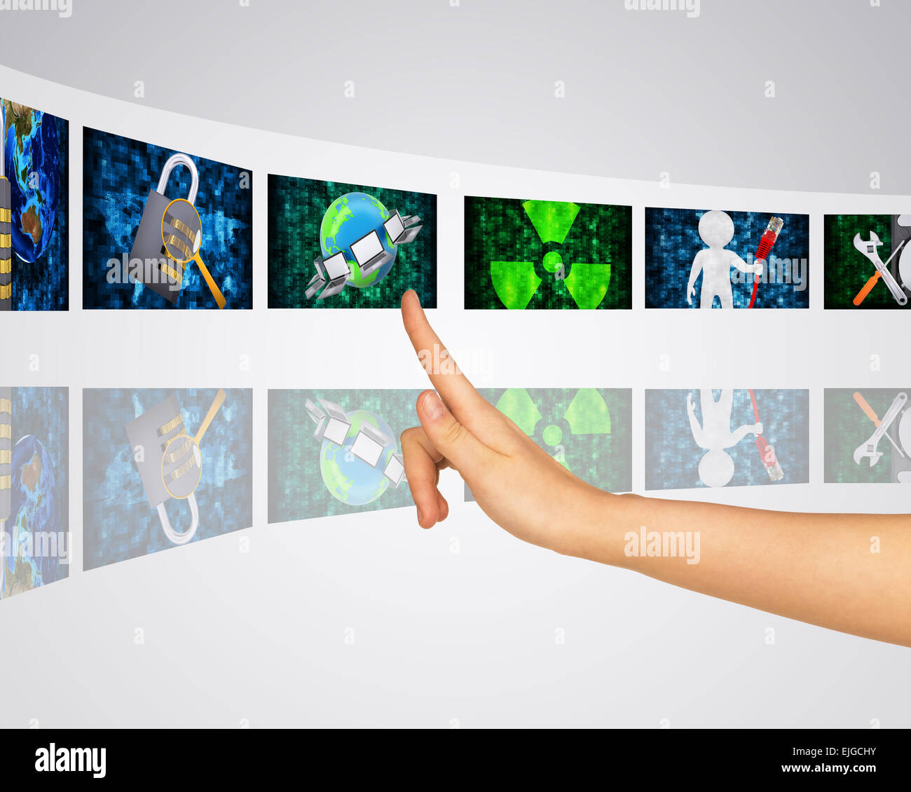Virtual Privcy Screen Protection of information. Virtual screens Stock Photo - Alamy