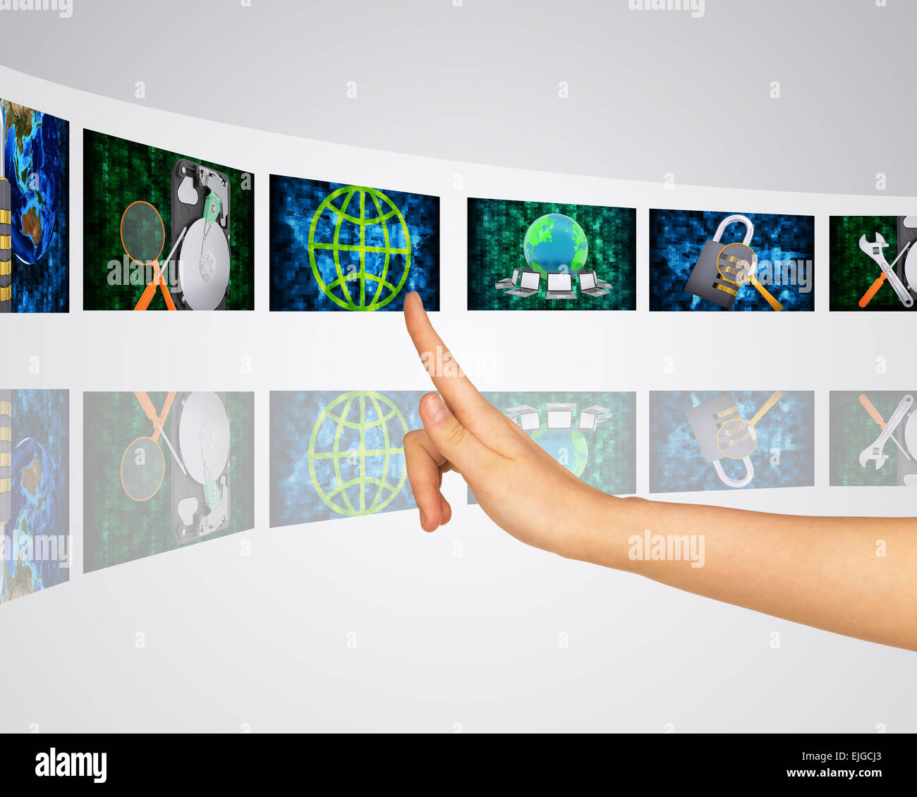 Virtual Privcy Screen Protection of information and its search. Virtual screens Stock Photo ...