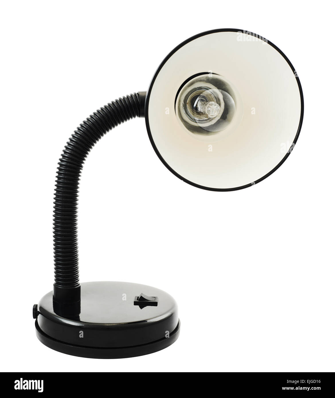 Black office table lamp isolated Stock Photo Alamy