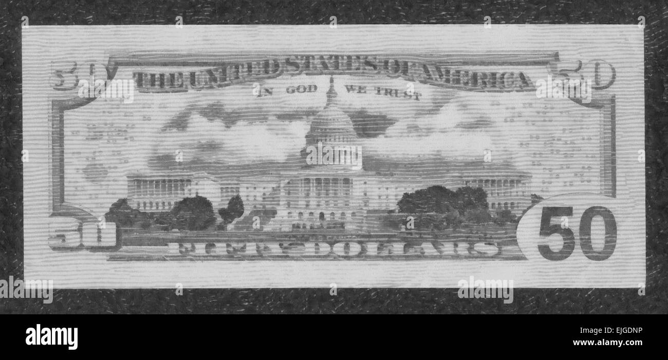 50 dollar bill Black and White Stock Photos & Images - Alamy