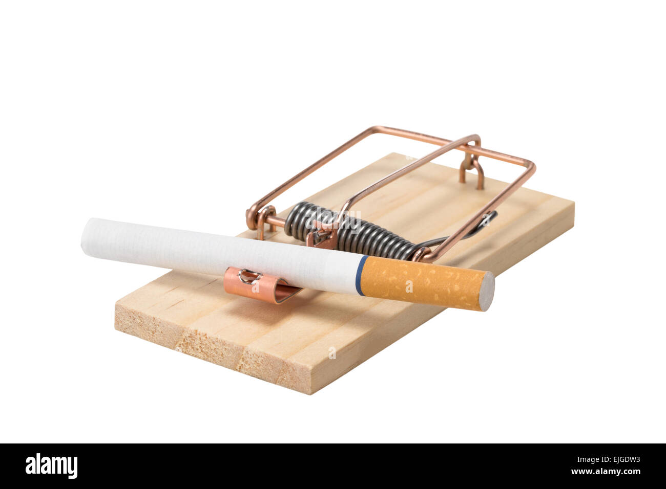 Premium Photo | Mousetrap With Cigarette Bait Isolated On Black