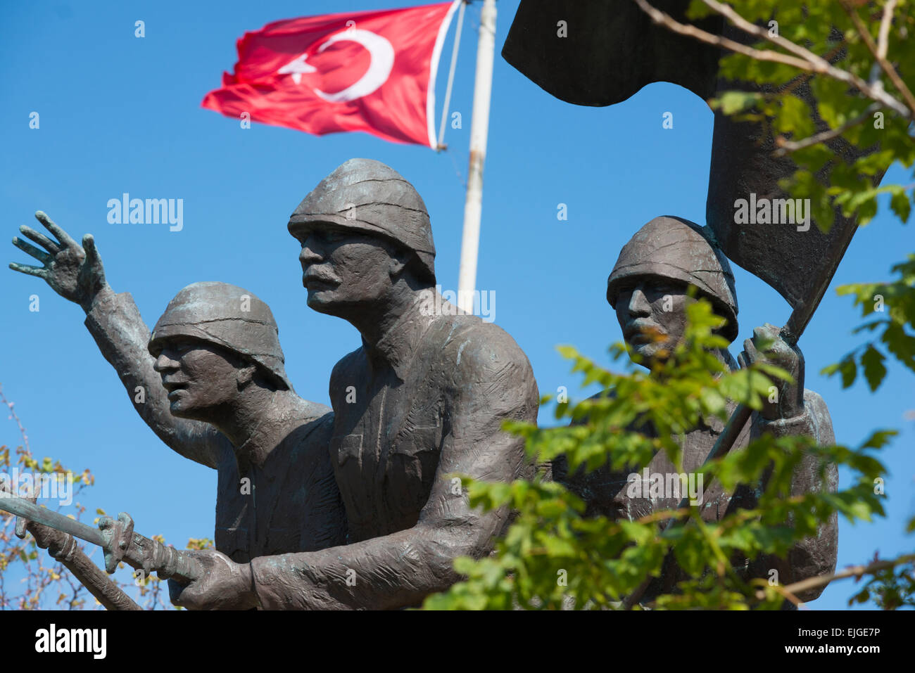 Yahya Cavus Sehitligi Turkish Memorial. Gallipoli National Historic park. Eceabat. Gallipoli peninsula. Turkey. Stock Photo