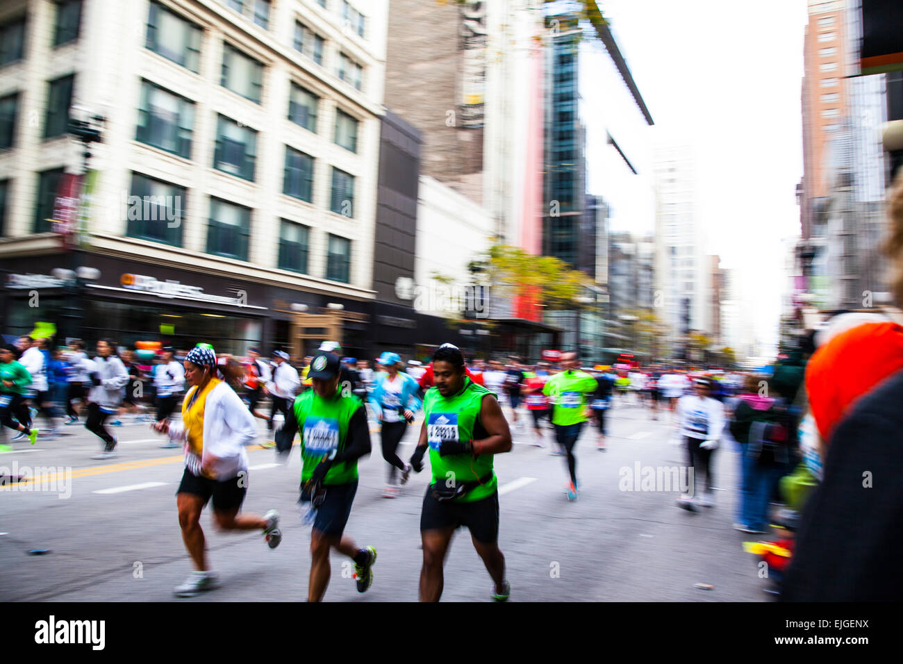 Chicago Marathon runners completed the 2012 Chicago Marathon Stock