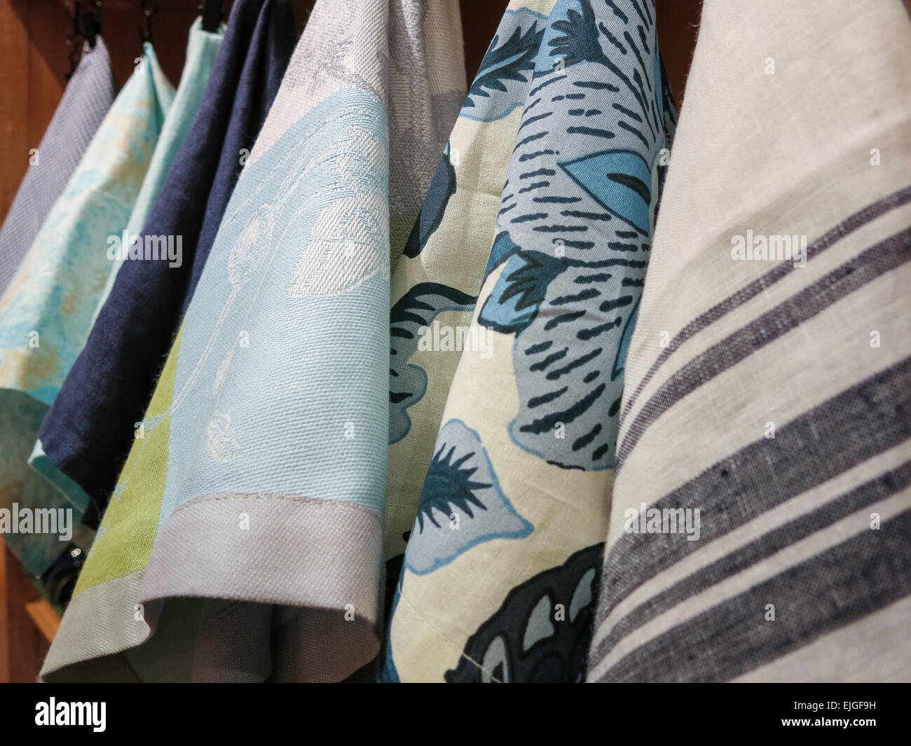 Fabric Napkin Display Stock Photo