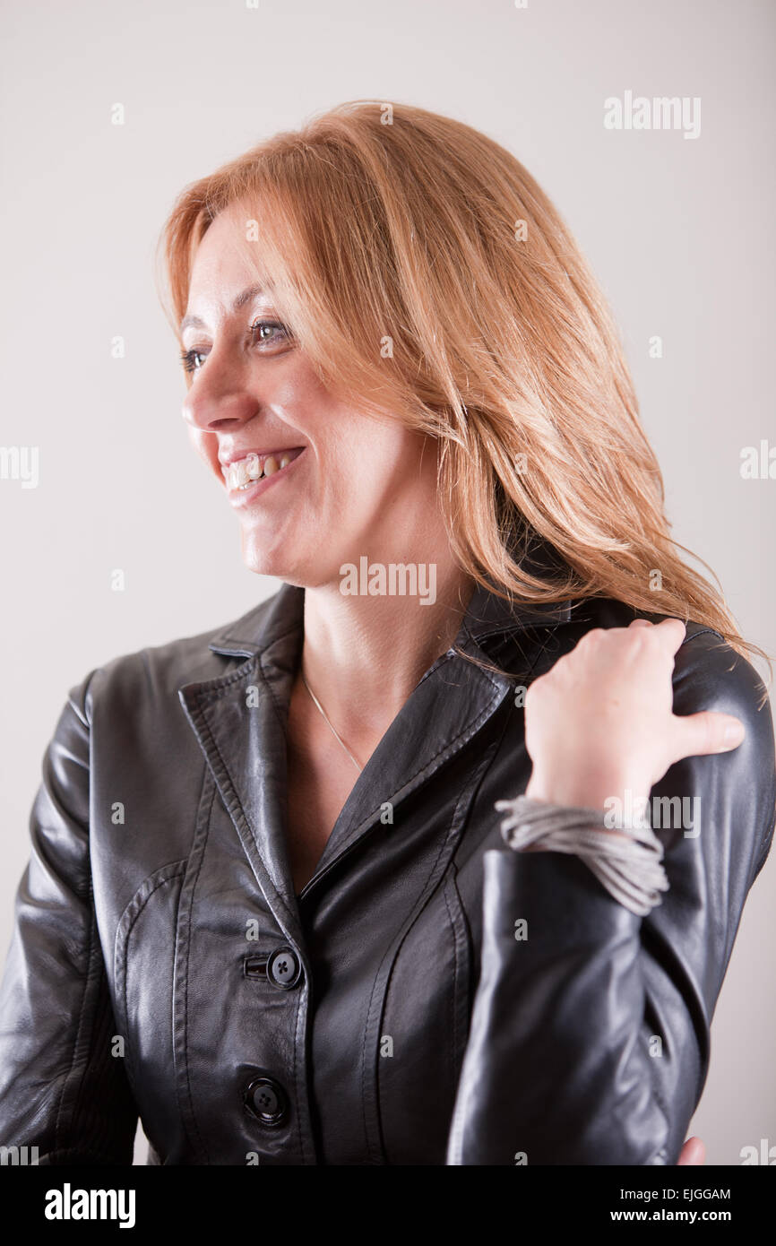 Woman wearing a jacket Stock Photo by ©smmartynenko 111804008