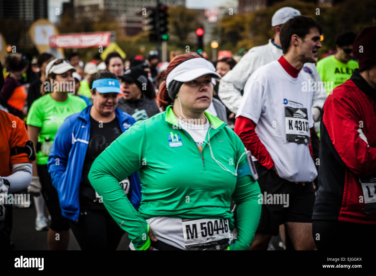 Chicago Marathon runners completed the 2012 Chicago Marathon Stock