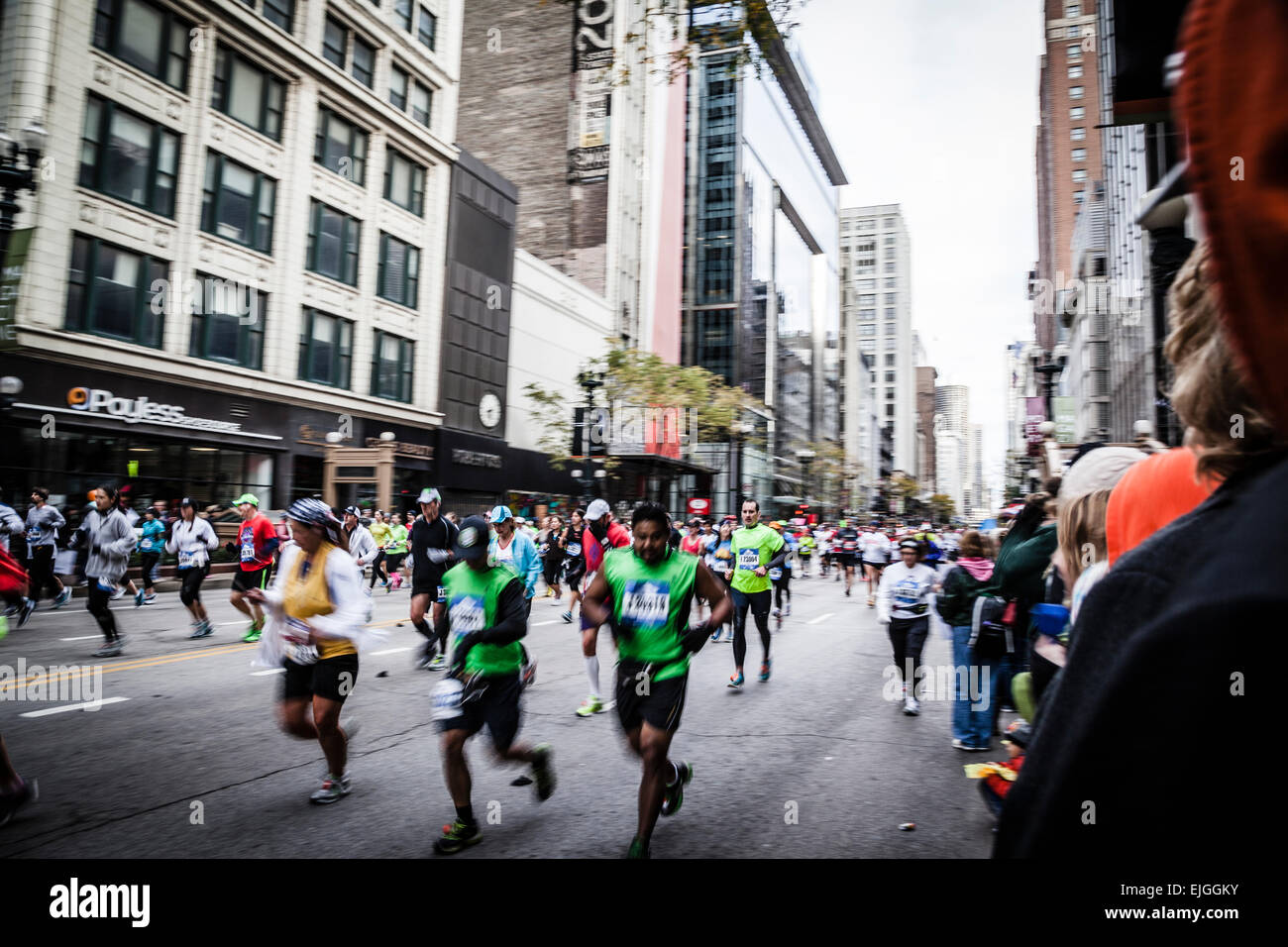 Chicago Marathon runners completed the 2012 Chicago Marathon Stock