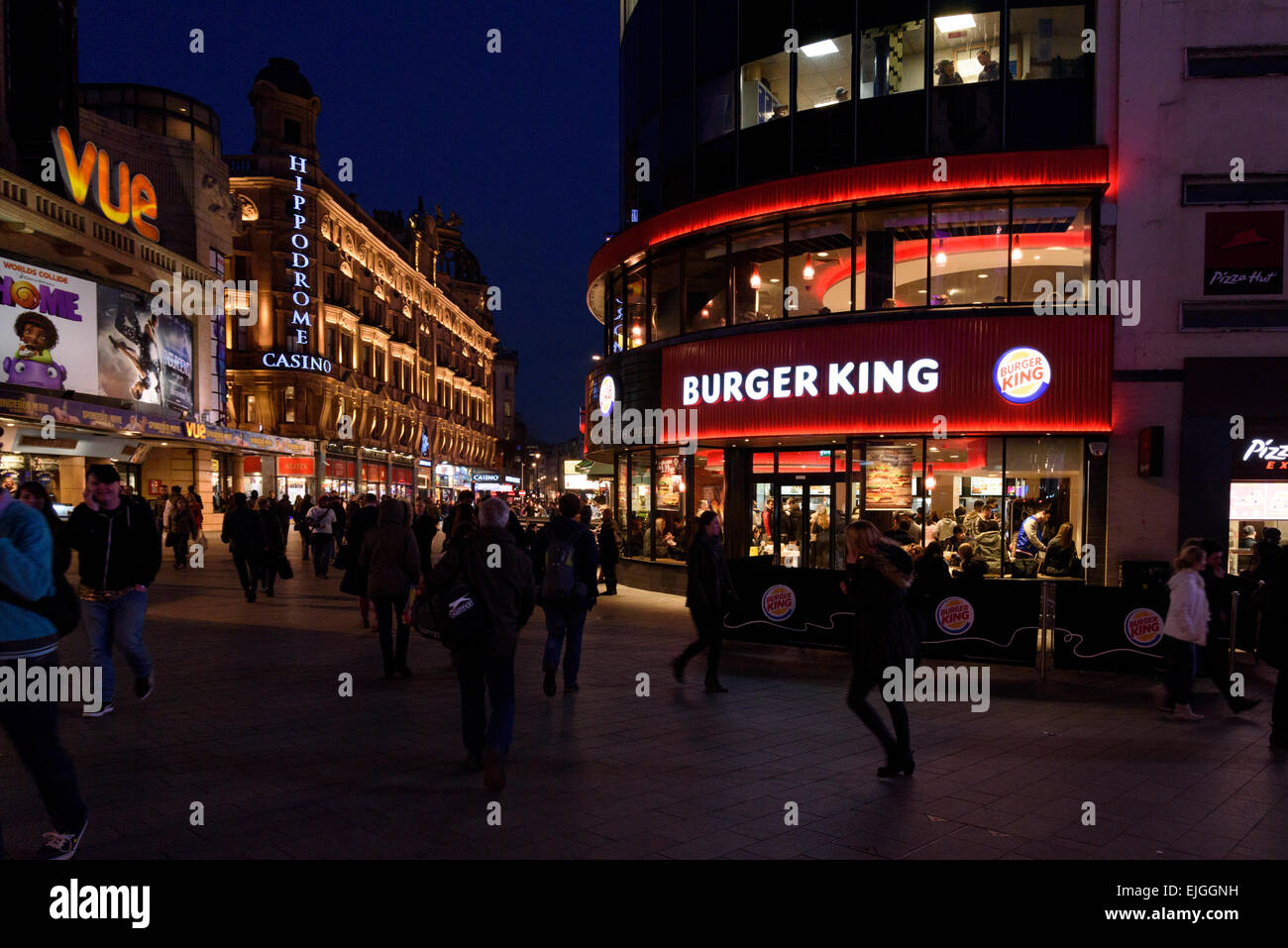 London Leicester Square at night Stock Photo