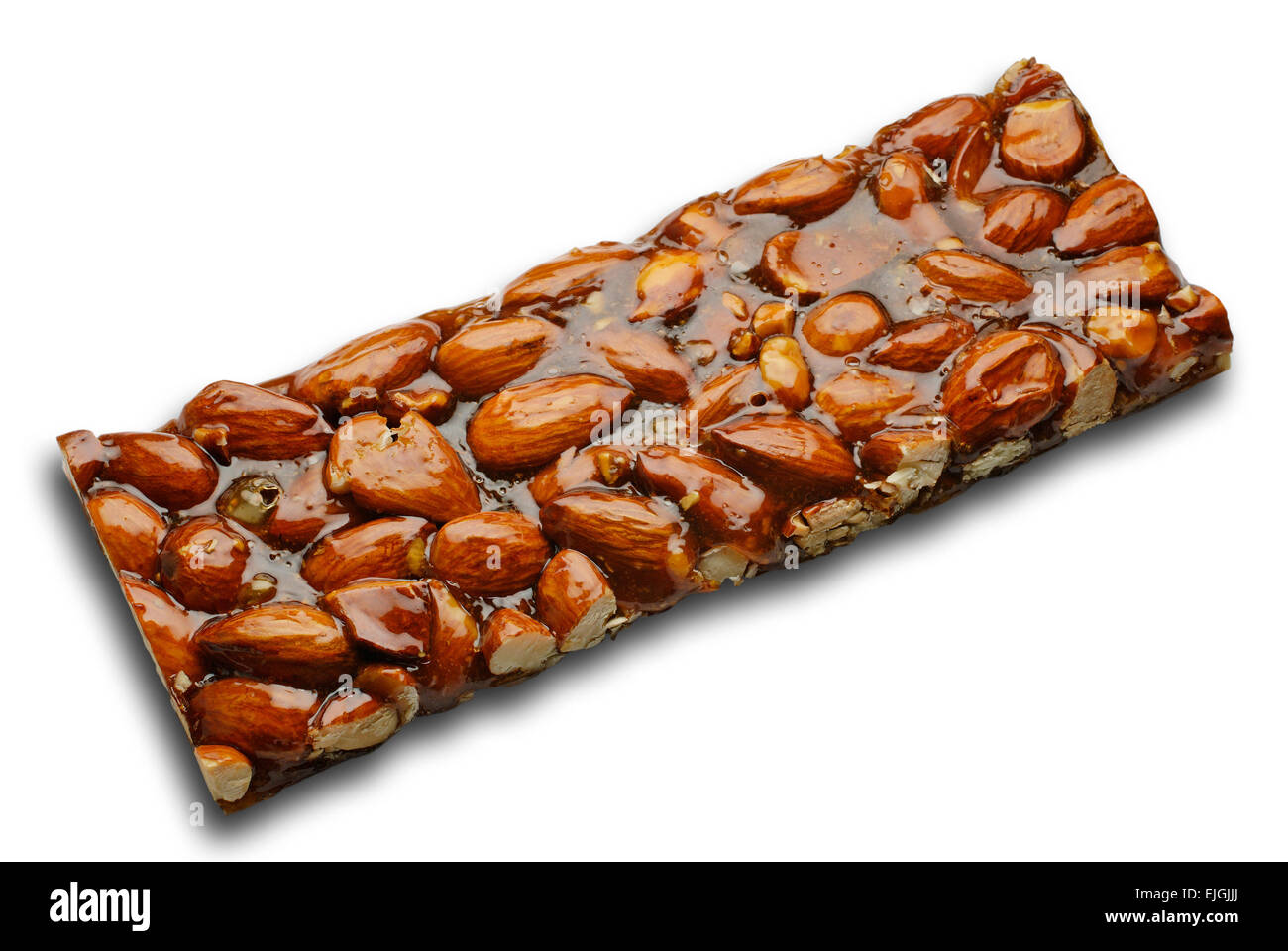 Almond brittle with clipping path Stock Photo