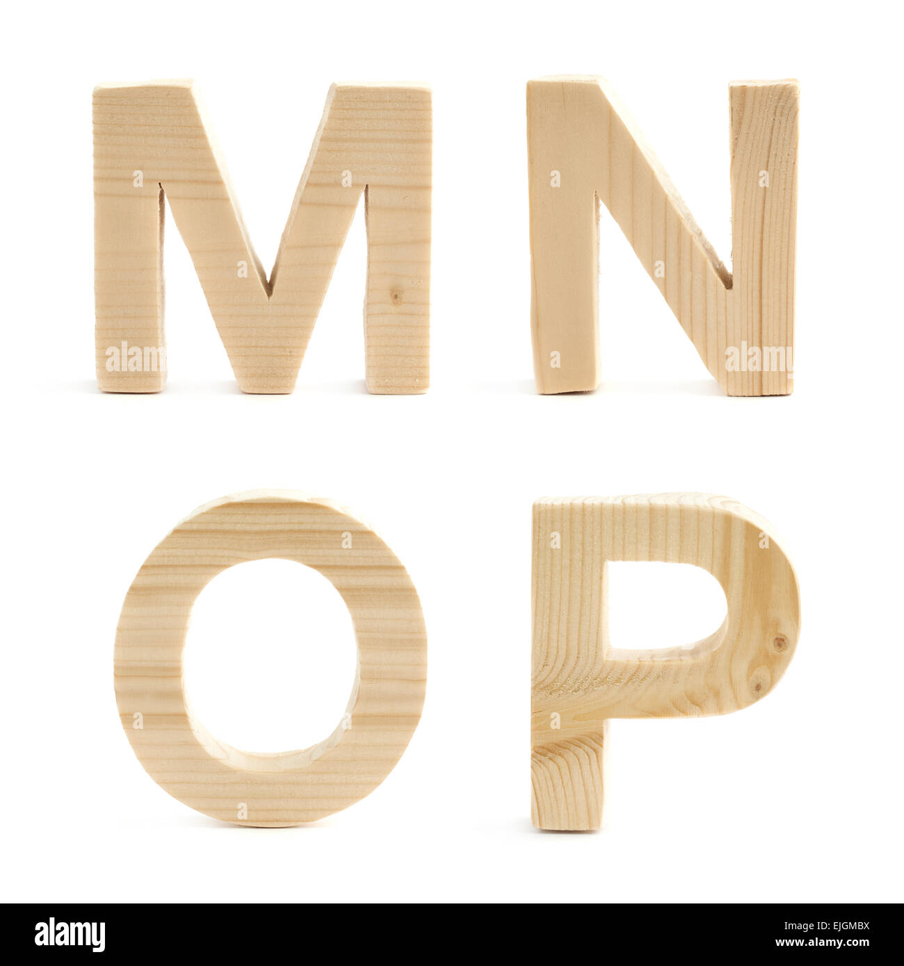 Wooden block letter set isolated Stock Photo Alamy