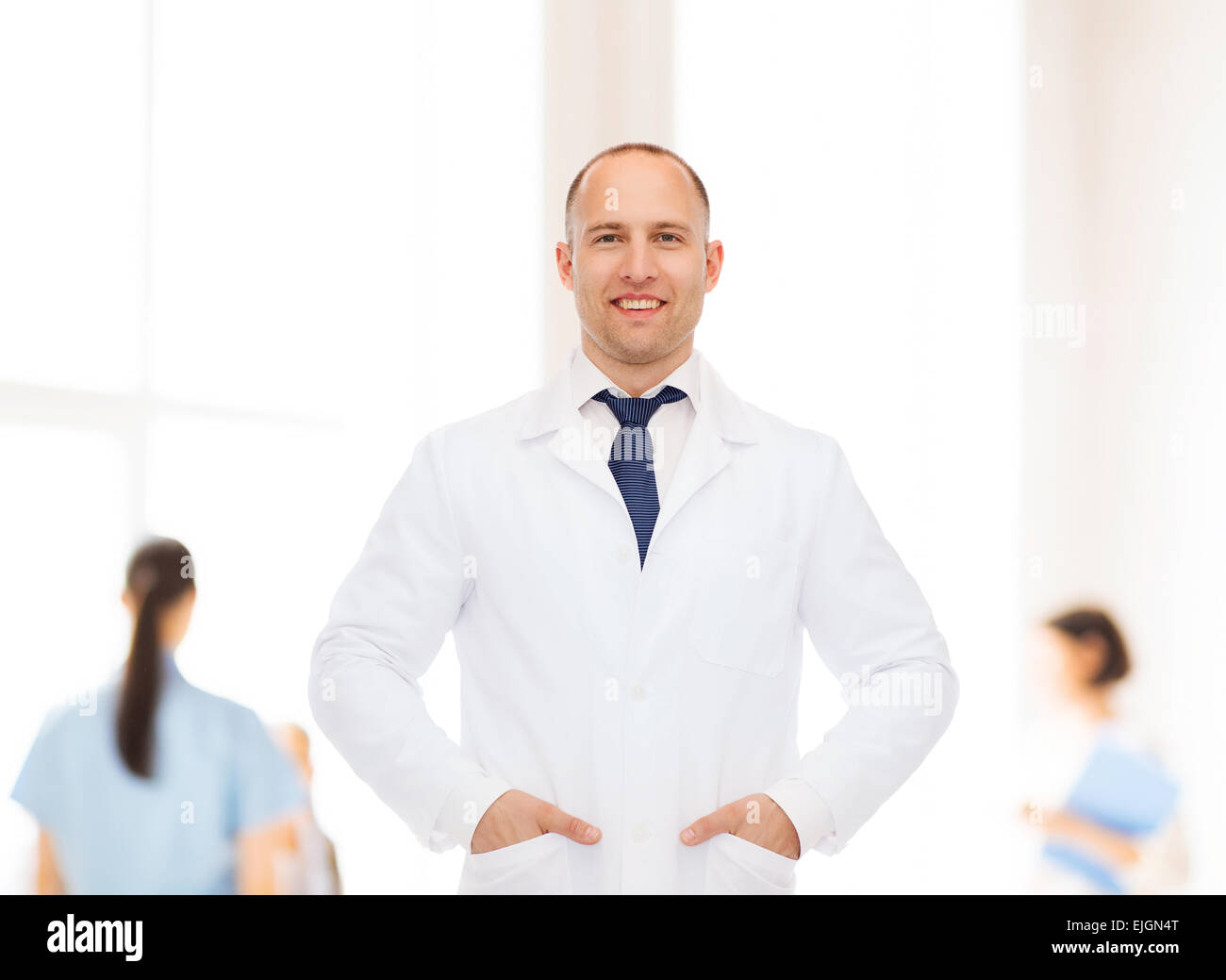 Male doctor group smiling hi-res stock photography and images - Alamy