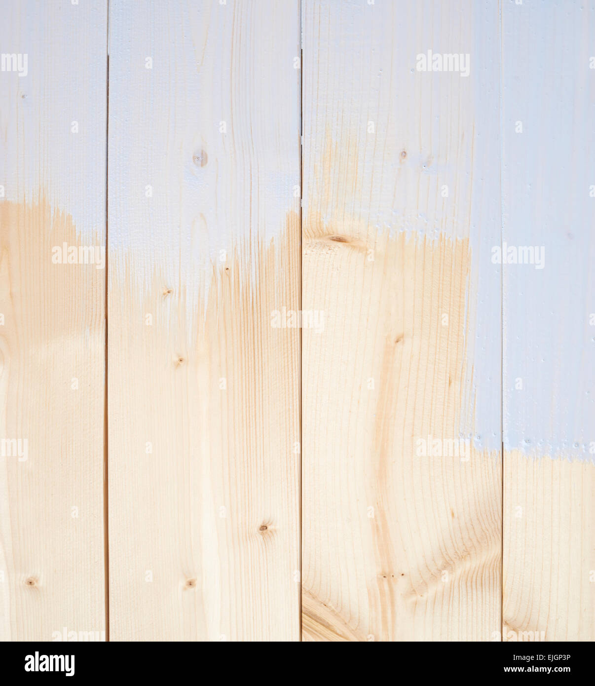 Half painted wooden boards Stock Photo Alamy
