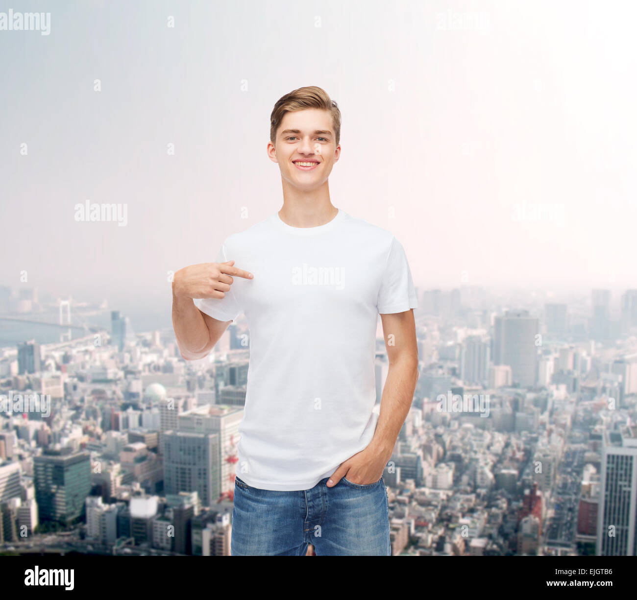 Man in blank t shirt hi-res stock photography and images - Alamy