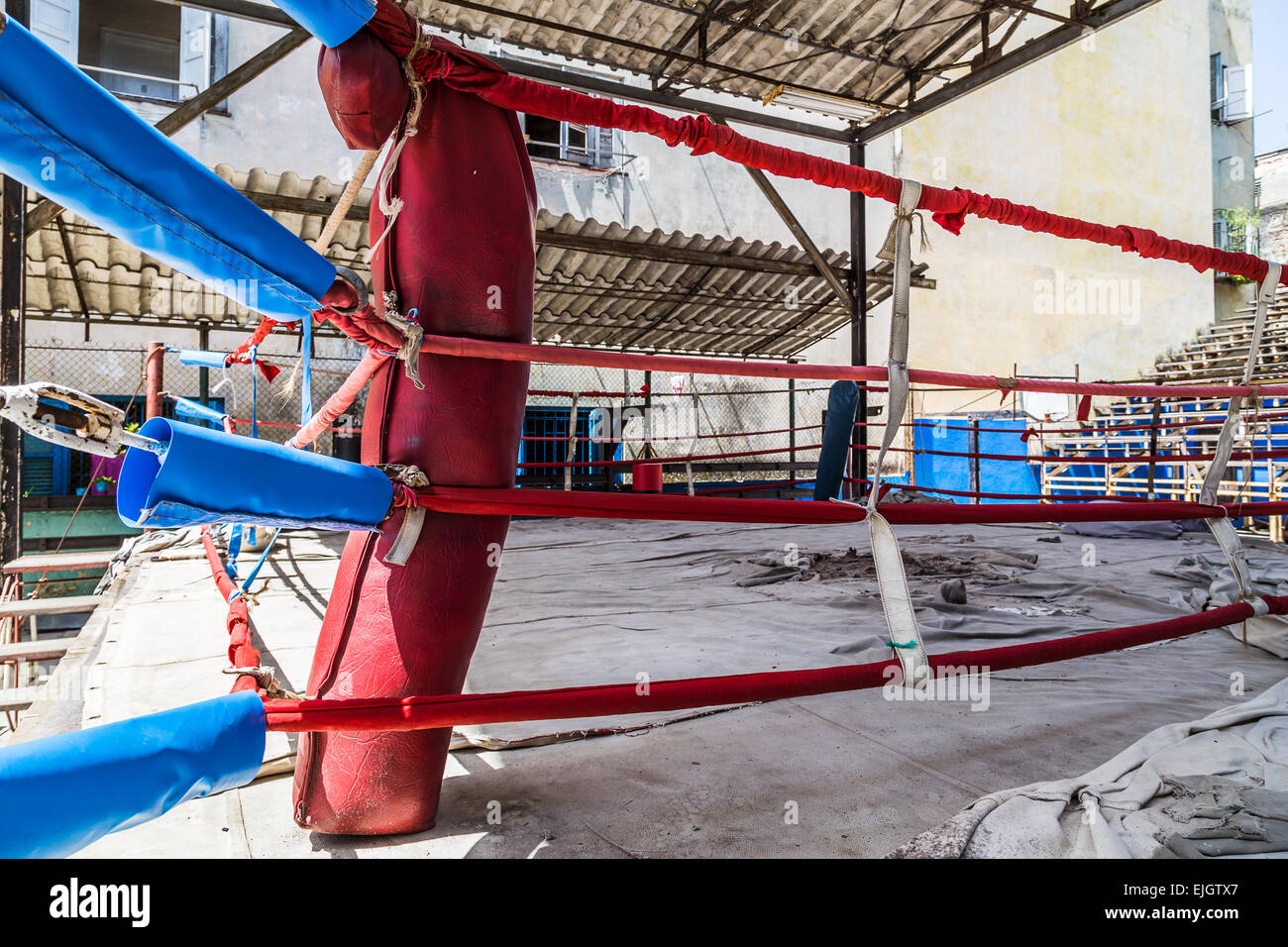 Boxing gym in Havana. Stock Photo