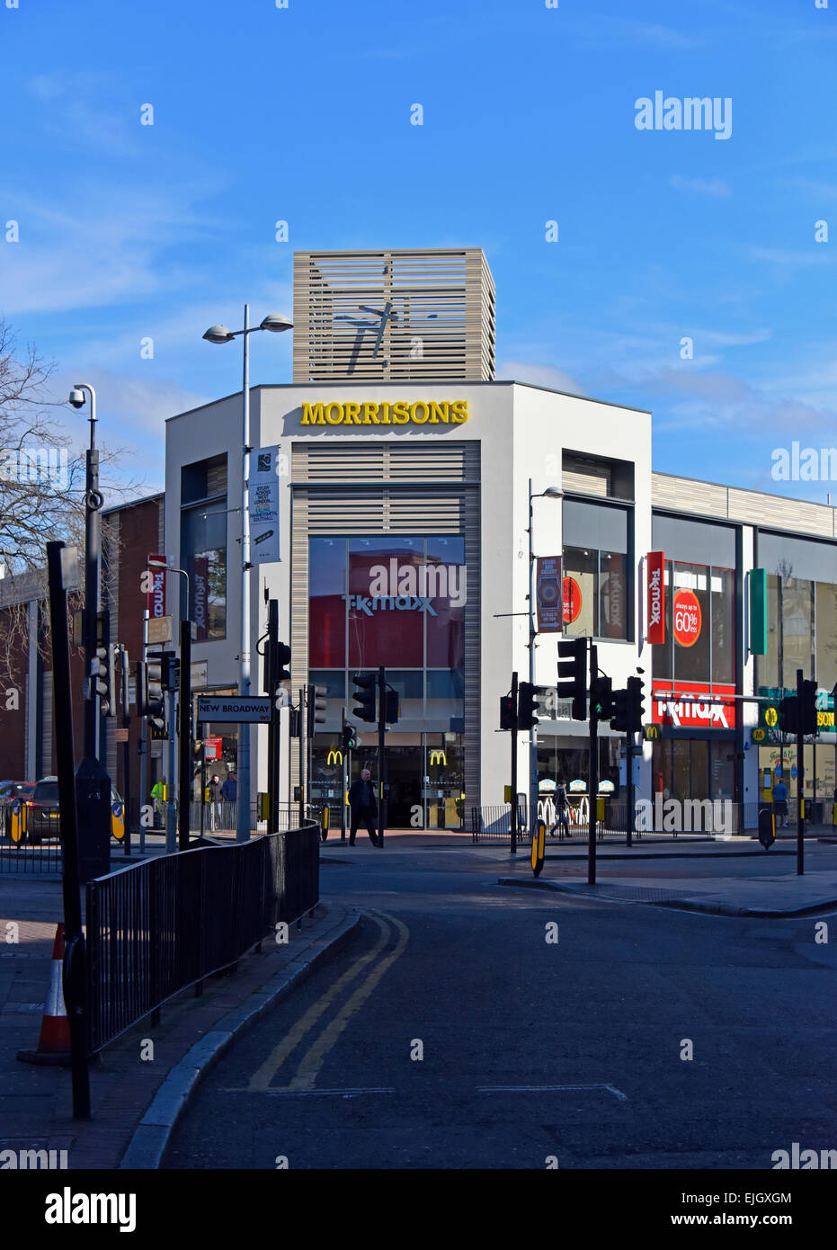 Morrisons Supermarket and TKMaxx. The Broadway, West Ealing, London