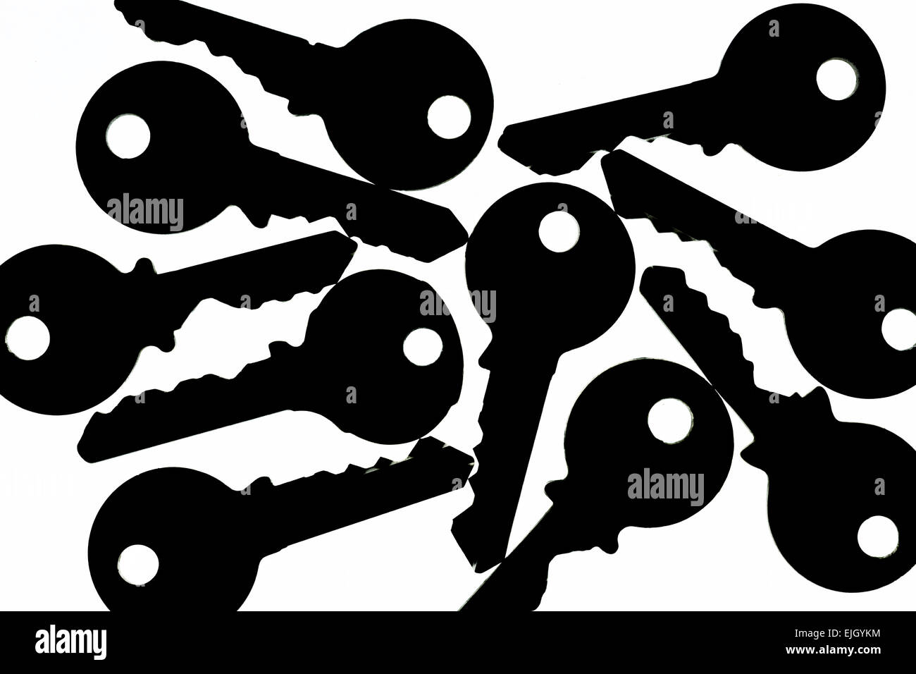 House Keys Silhouette Stock Photo